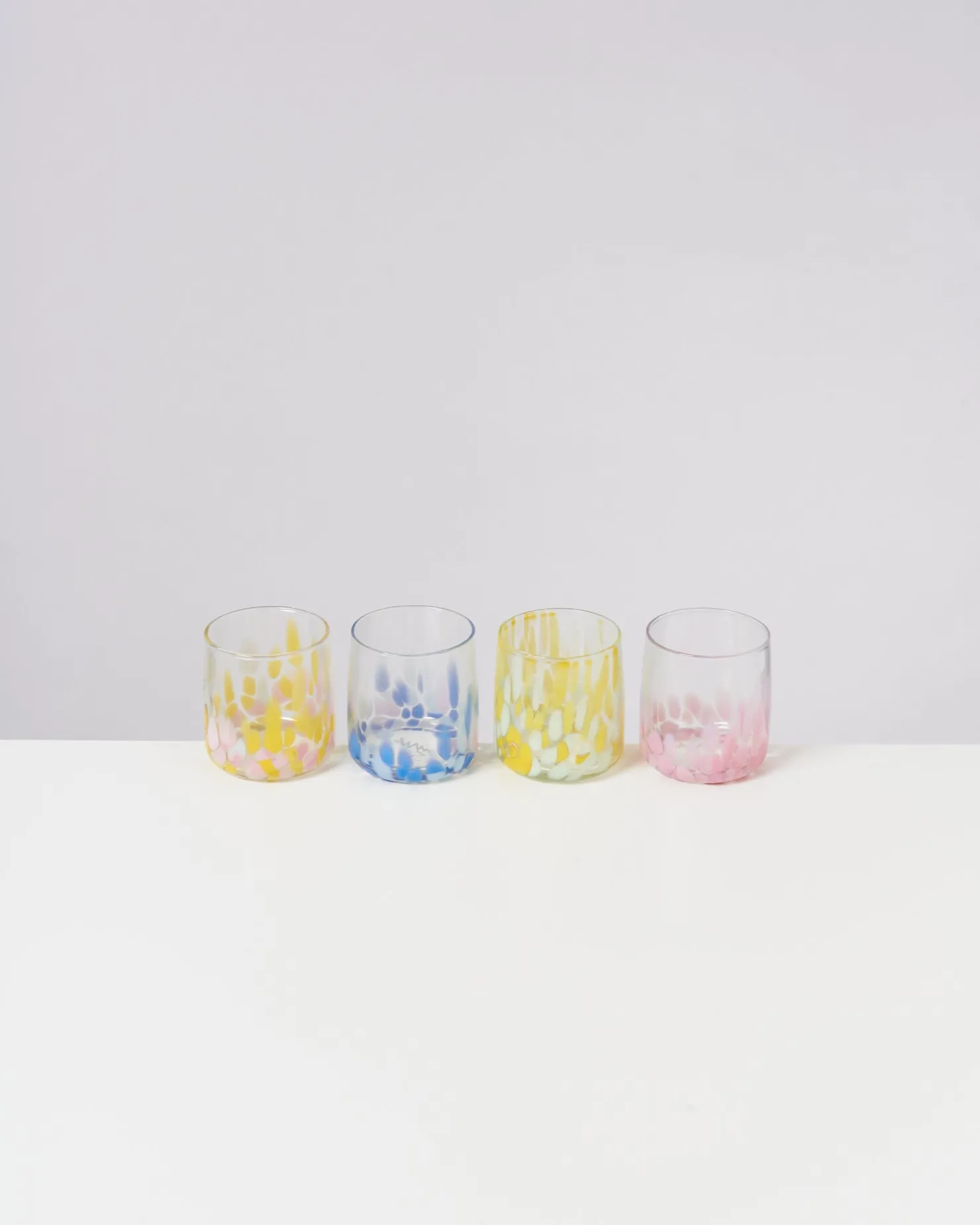 Motel a Miio Kleine Gläser | Gläser Sets %^Alegria - Set Of 4 Glasses Small big drops mix