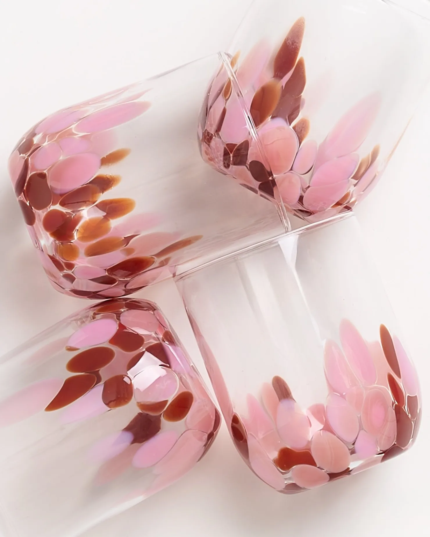 alegria_set_of__glass_large_drops_amber_pink_5-1.webp Motel a Miio Große Gläser | Gläser Sets %^Alegria Set Of 4 Glass Large drops amber pink
