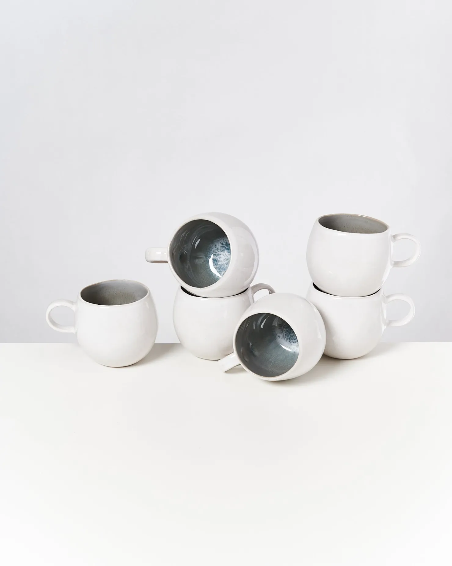 Motel a Miio Tassen-Sets^Areia - Set Of 6 Mugs Big Grey Gray