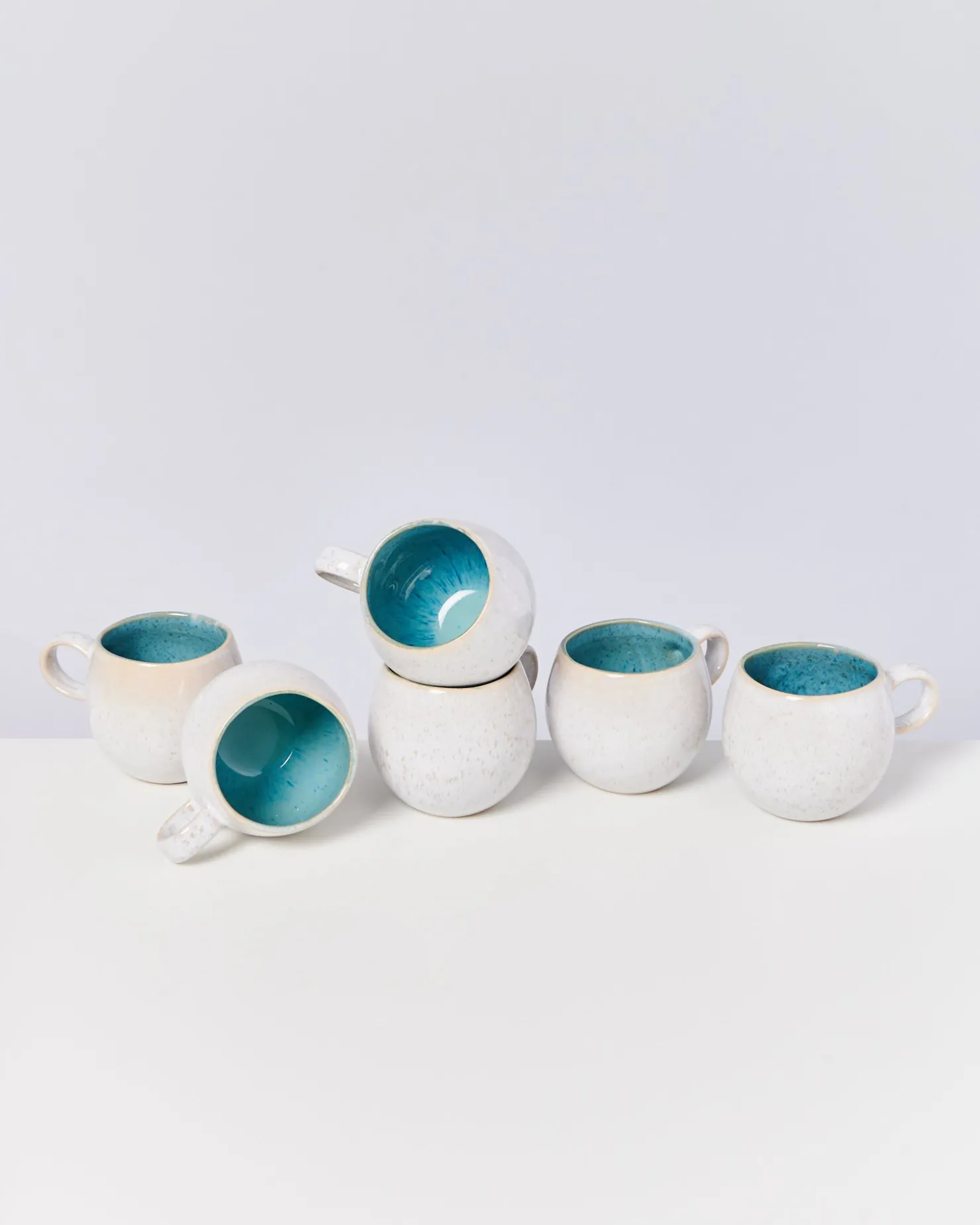Motel a Miio Tassen-Sets^Areia - Set Of 6 Mugs Small aqua