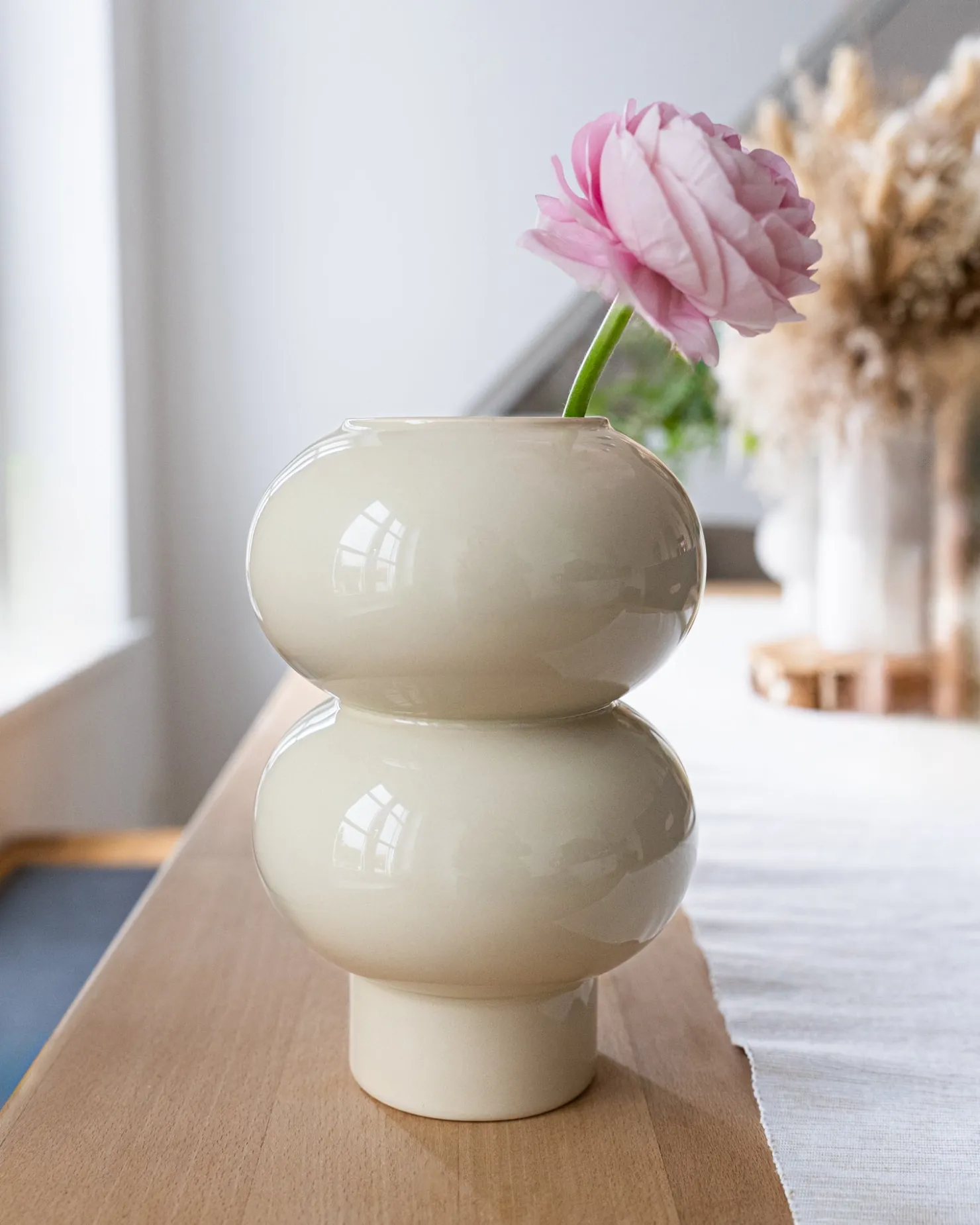 Motel a Miio Mittlere Vasen^Bispo Vase beige