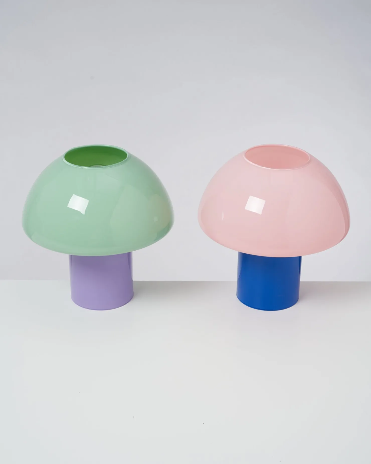 cogumelo__glass_lamp_mint_lilac_3.webp Motel a Miio Lampen^Cogumelo - Glass Lamp c mint lila