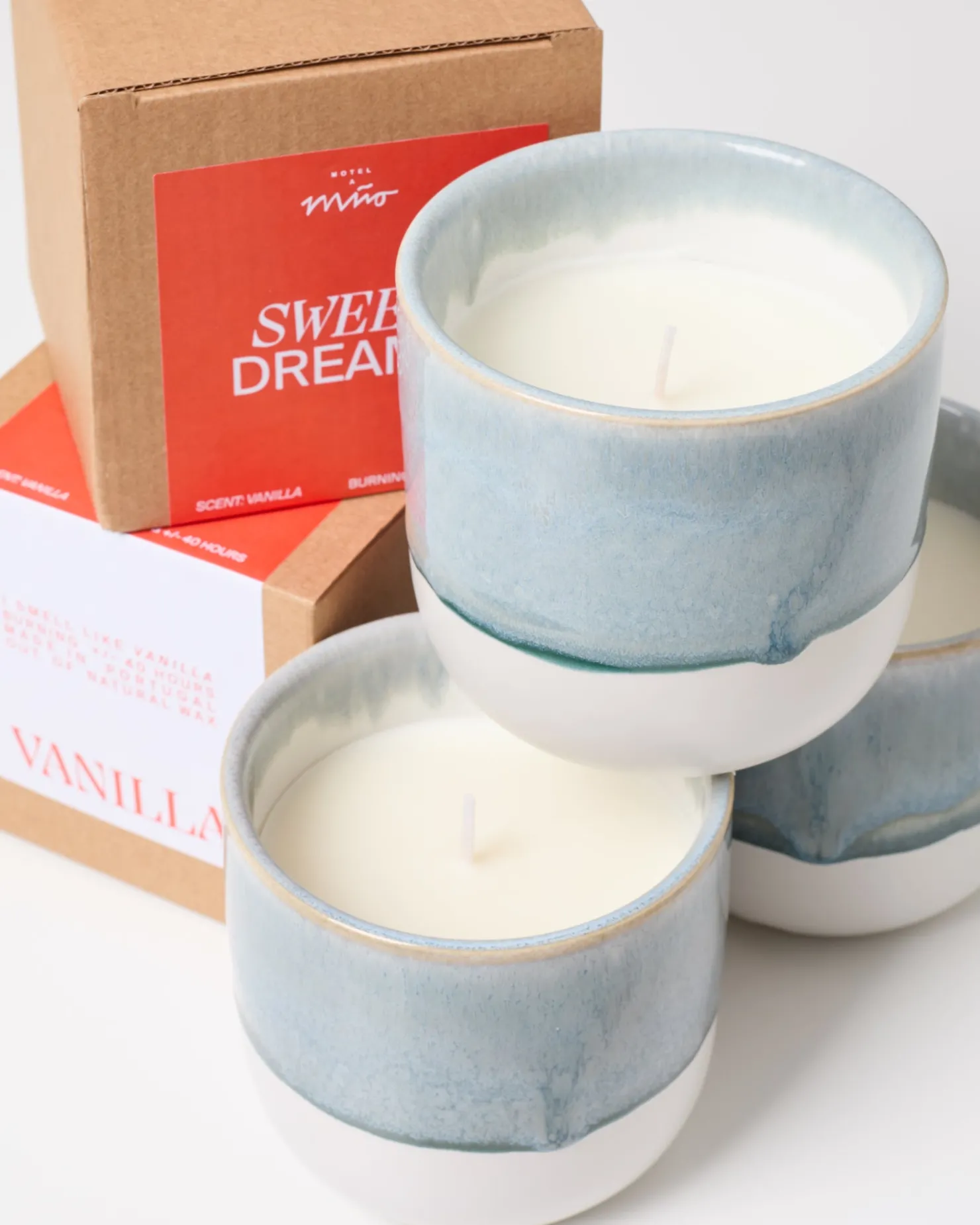 Motel a Miio Duftkerzen^Coimbra - Scented Candle “Sweet Dreams” gray-blue