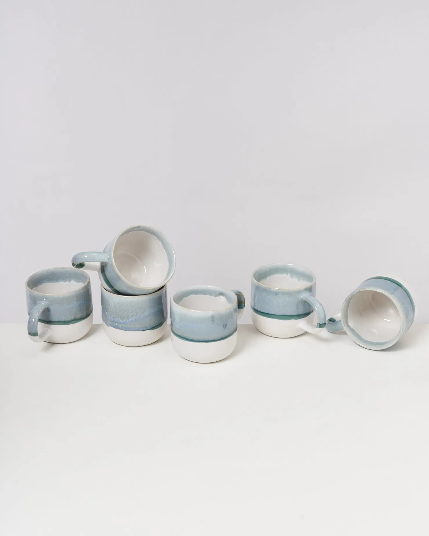 Motel a Miio Tassen-Sets^Coimbra - Set Of 6 Mugs Big greyblue