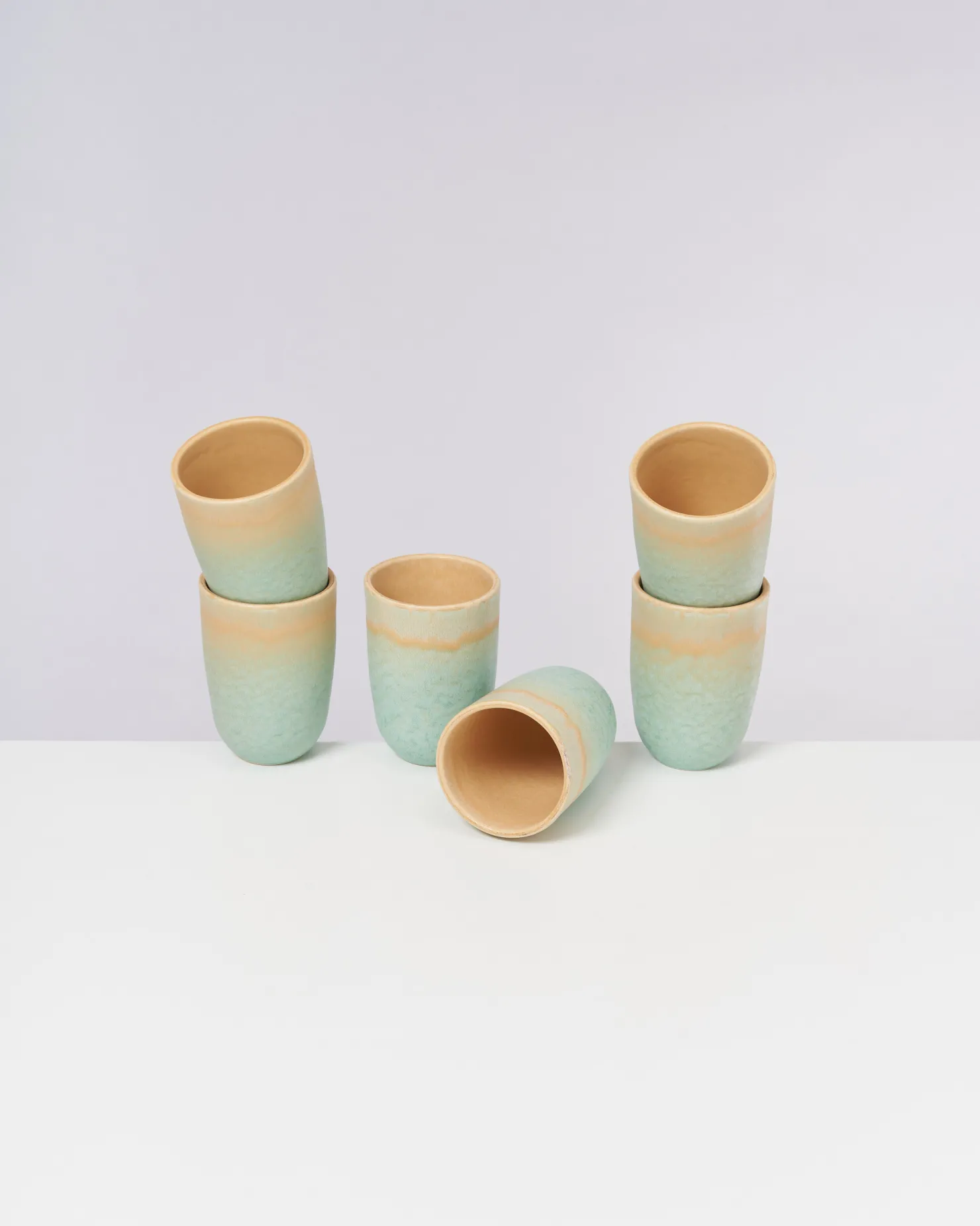 Motel a Miio Becher-Sets | Große Becher^Copa Alto - Set Of 6 Cups Big Pastel Mint pastellmint