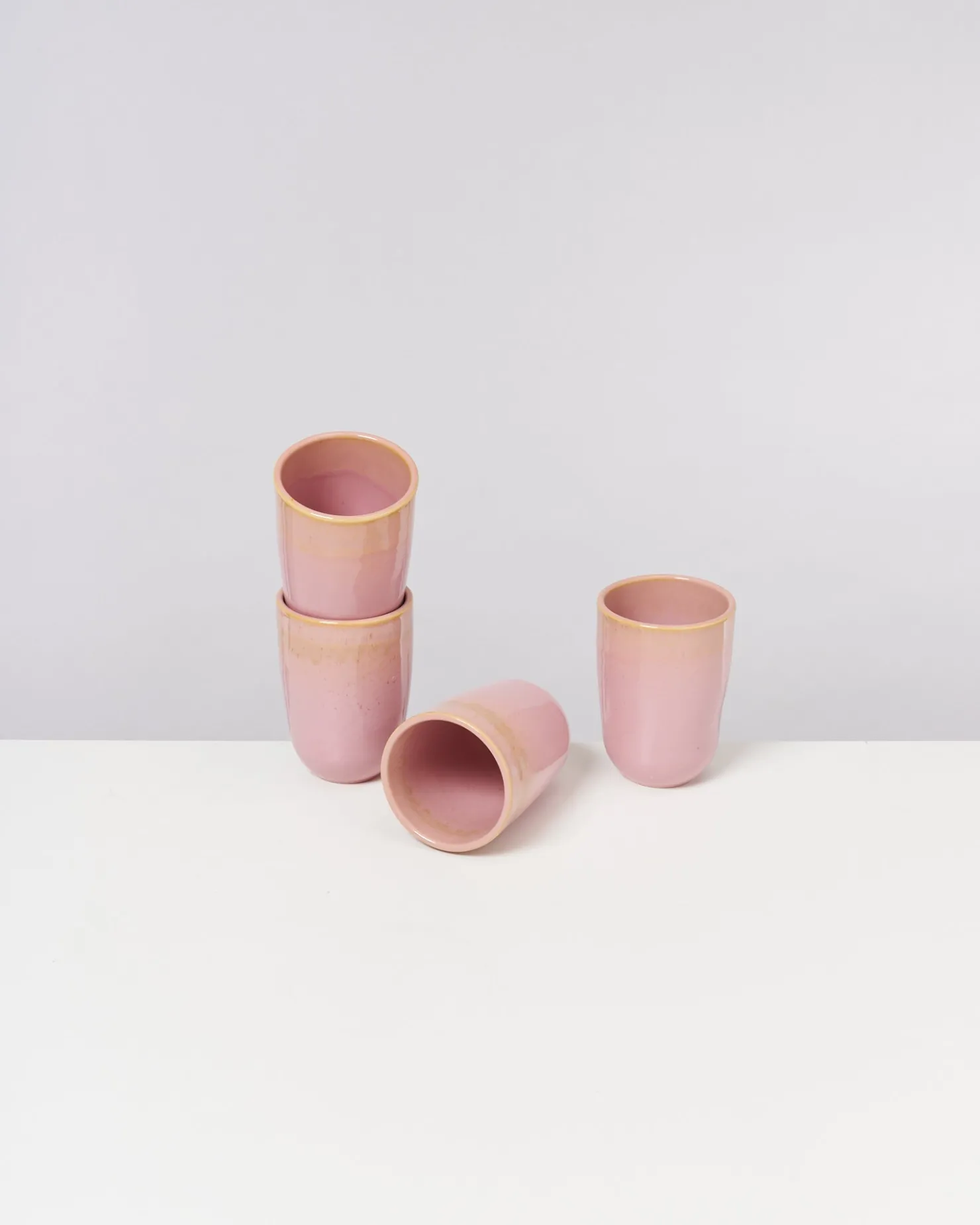 Motel a Miio Große Becher | Becher-Sets^Copa Alto - Set Of 4 Cups Big Yellow Rosé gelb rosé