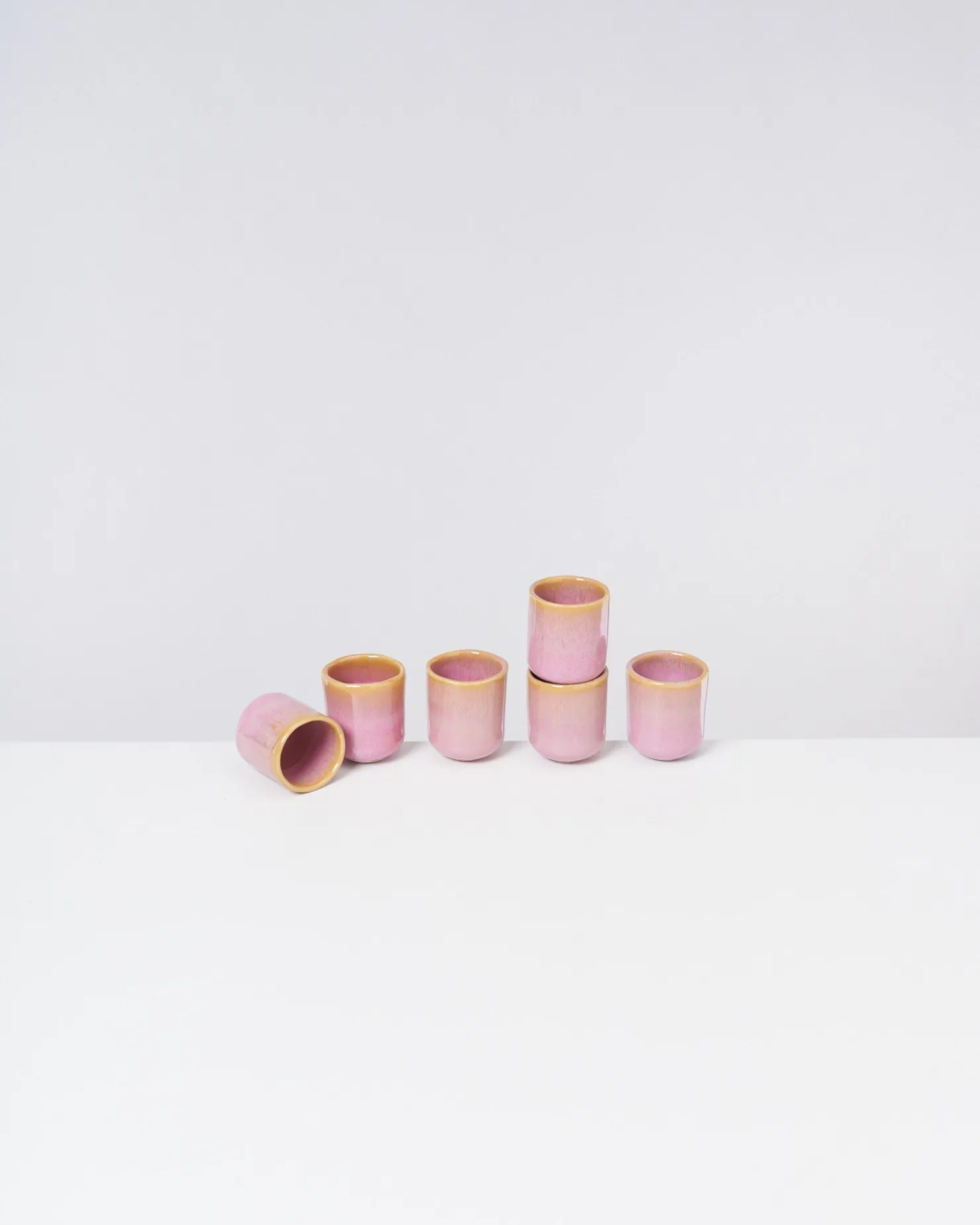 Motel a Miio Becher-Sets^Copa Alto - Set Of 6 Espressocups Yellow Rose gelb rosé