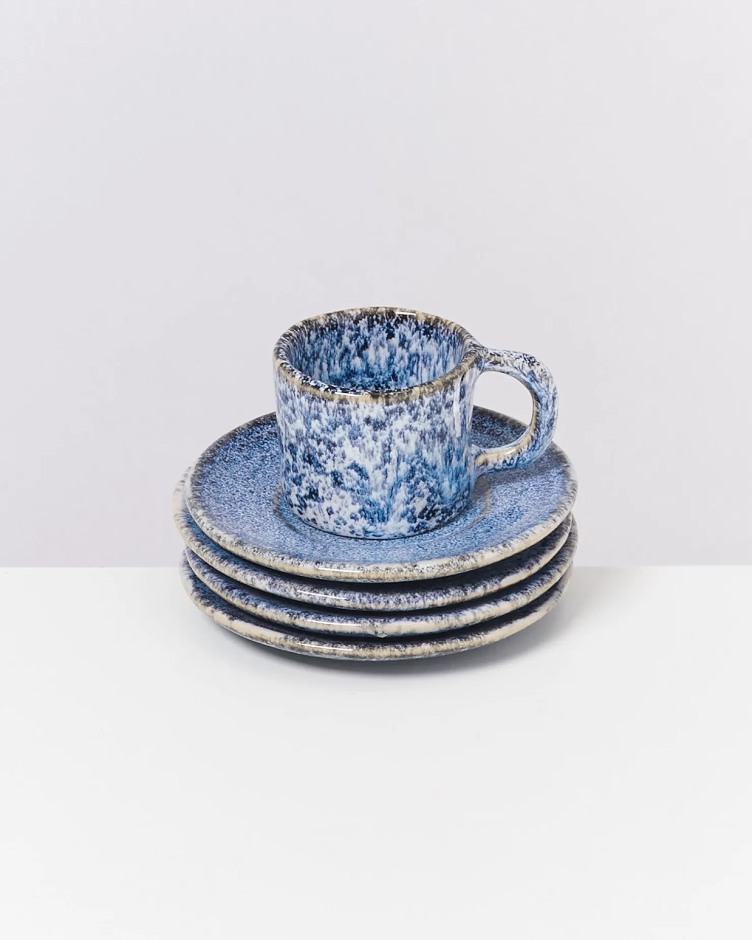 cordoama__espresso_saucer_blue_speckled_8.webp Motel a Miio Untertassen^Cordoama - Espresso Saucer Blue Speckled speckled blue