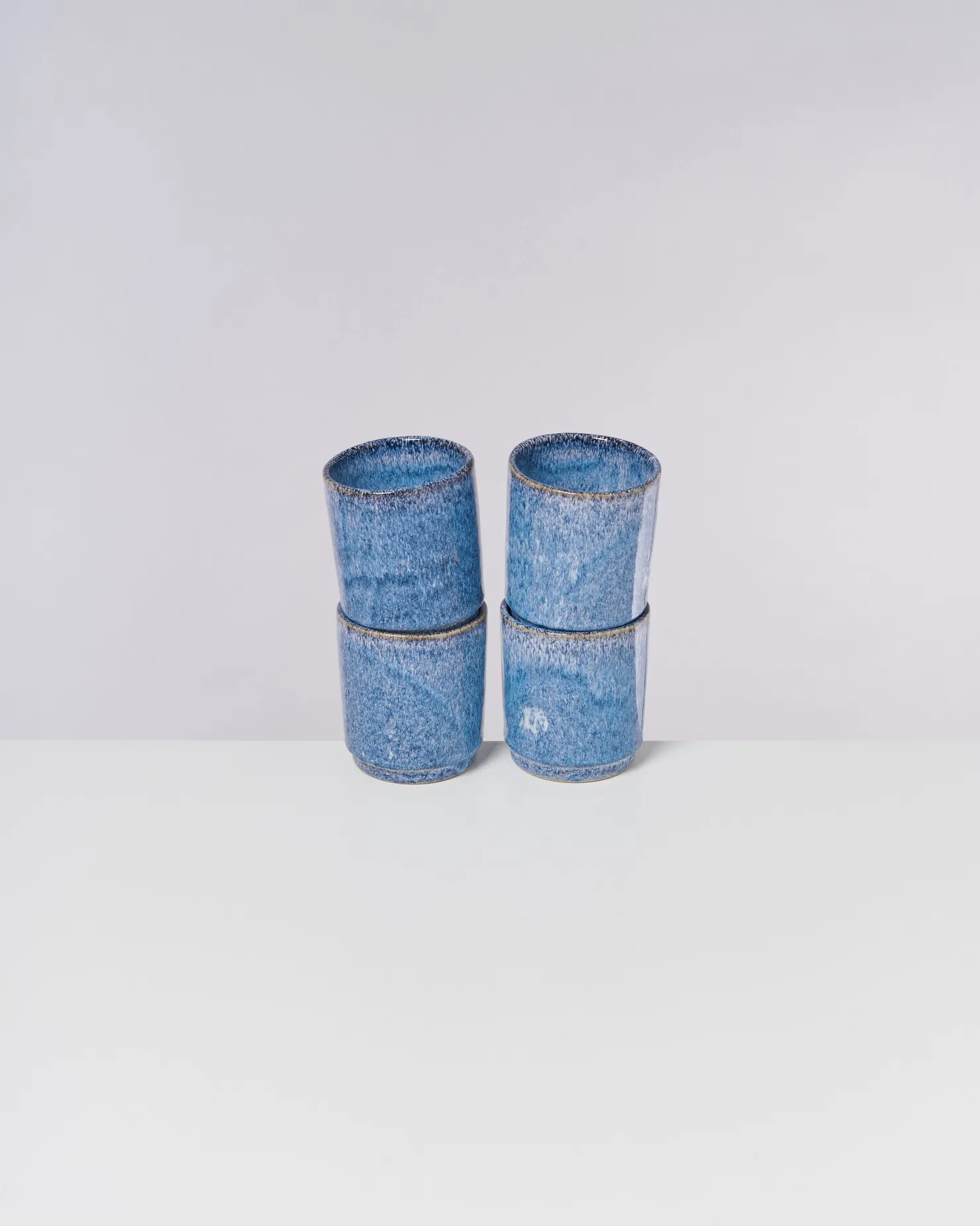 cordoama__set_of__cups_big_blue_speckled_2.webp Motel a Miio Große Becher | Becher-Sets^Cordoama - Set Of 4 Cups Big Blue Speckled speckled blue