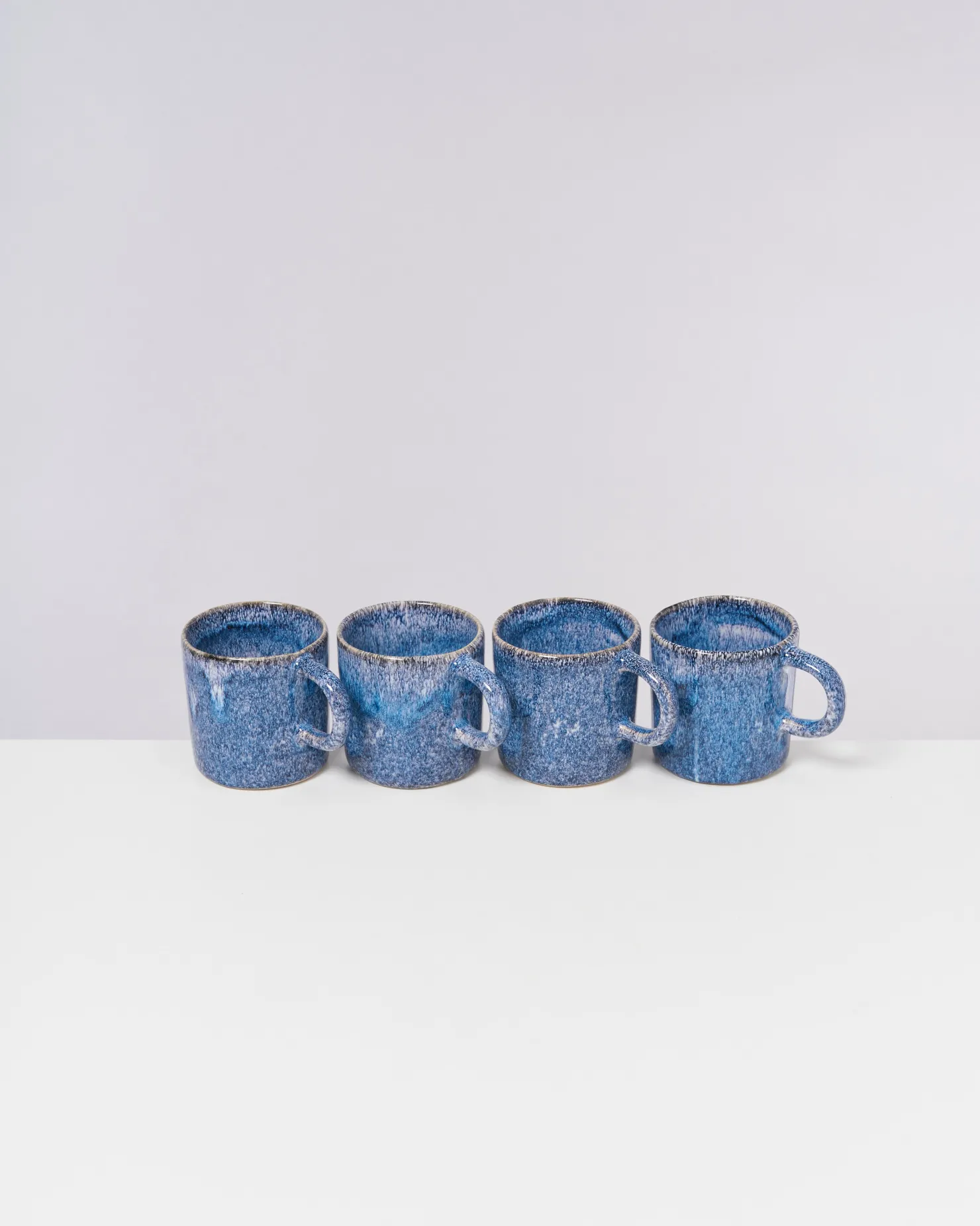 cordoama__set_of__mugs_big_blue_speckled_2.webp Motel a Miio Tassen-Sets^Cordoama - Set Of 4 Mugs Big Blue Speckled speckled blue
