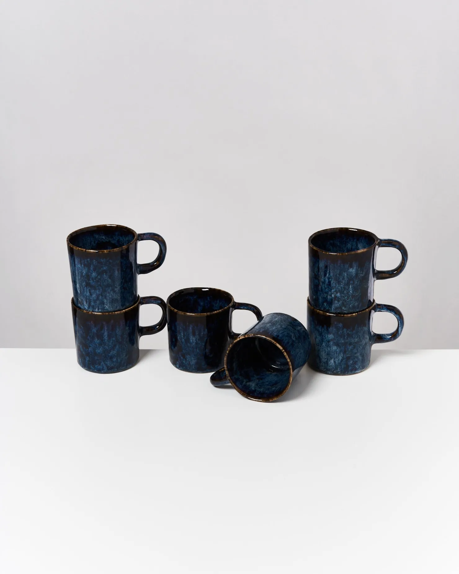 Motel a Miio Tassen-Sets^Cordoama - Set Of 6 Mugs Big Darkblue dark blue