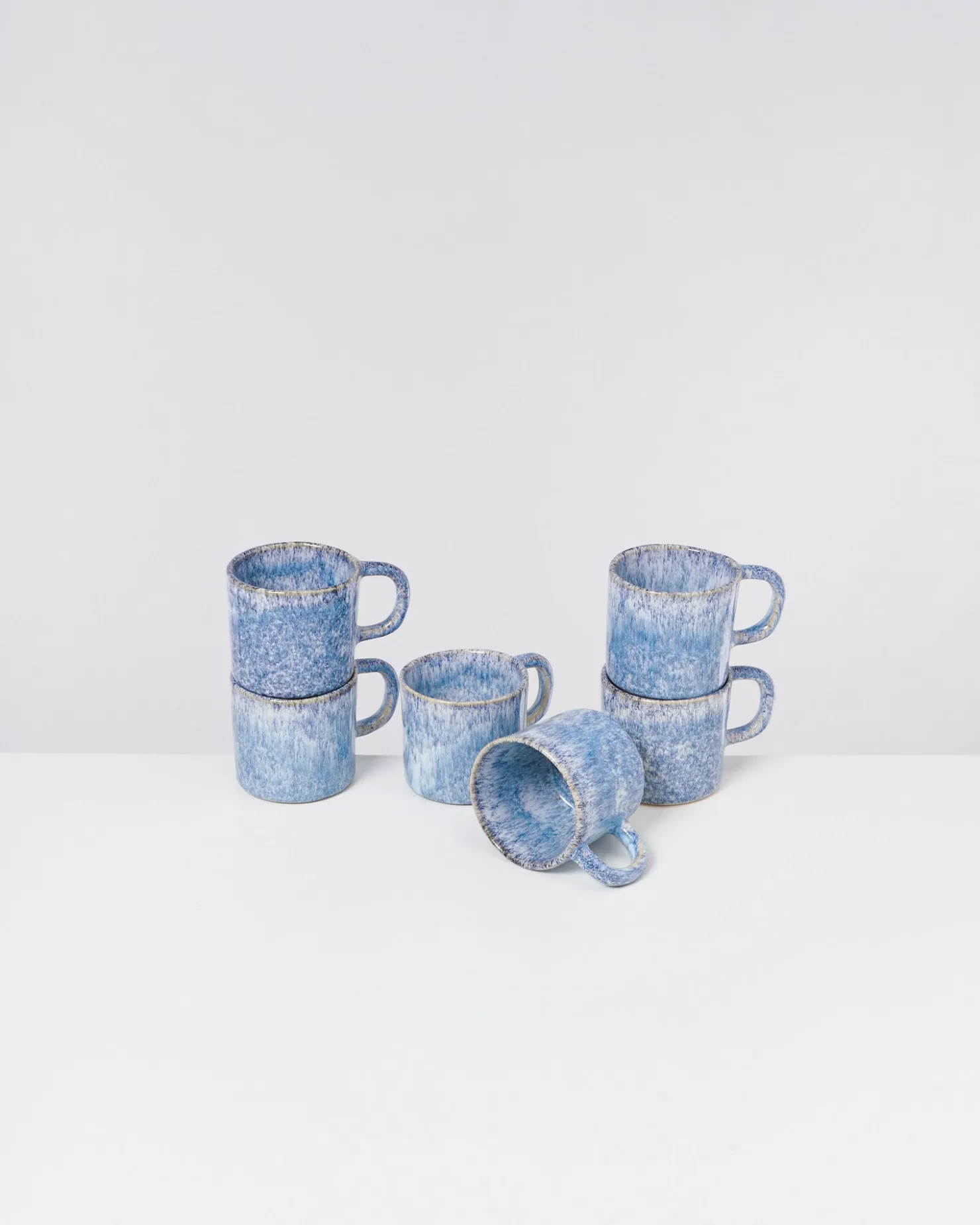 cordoama__set_of__mugs_small_blue_speckled_2-1.webp Motel a Miio Tassen-Sets^Cordoama - Set Of 6 Mugs Small Blue Speckled speckled blue