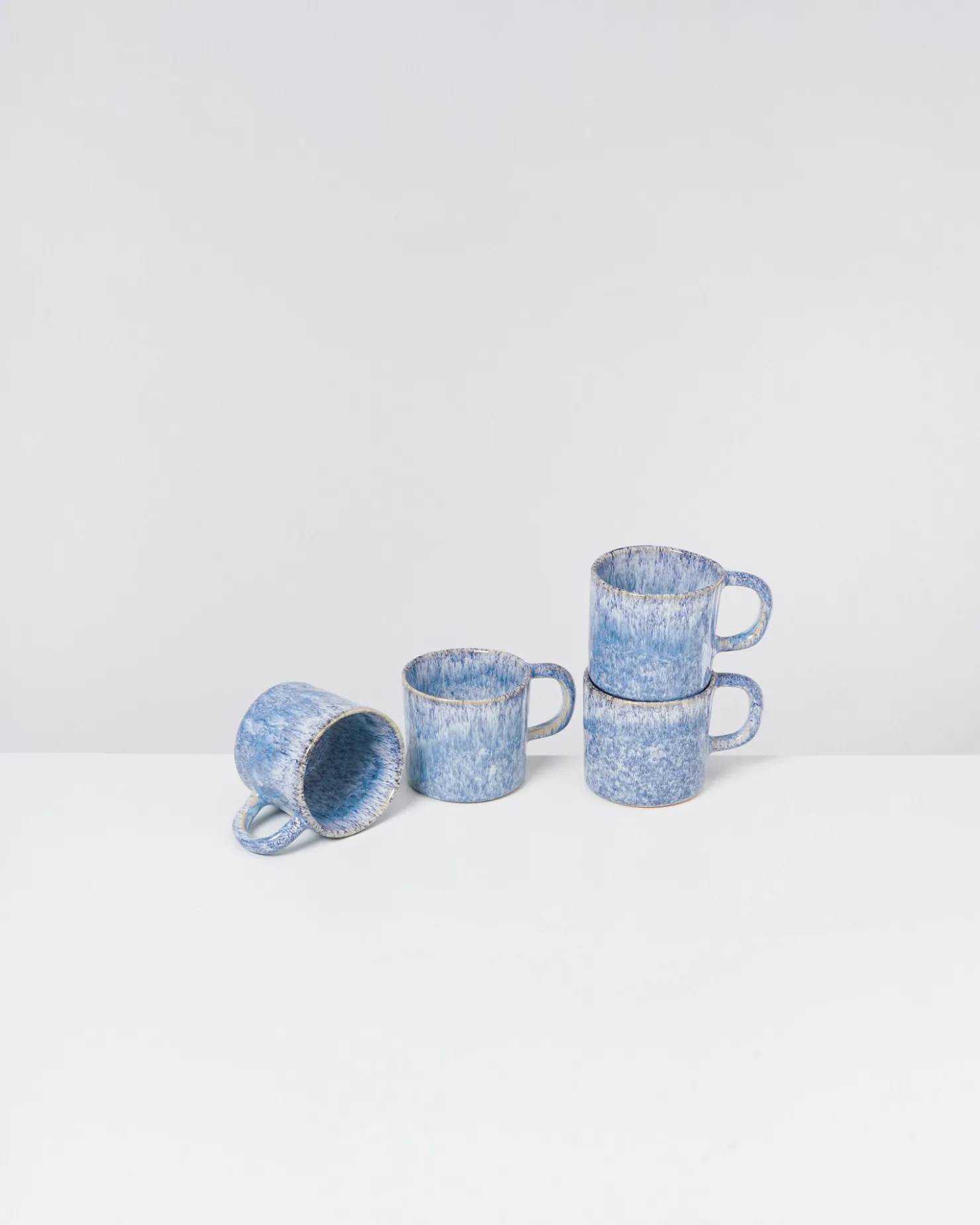 cordoama__set_of__mugs_small_blue_speckled_2.webp Motel a Miio Tassen-Sets^Cordoama - Set Of 4 Mugs Small Blue Speckled speckled blue
