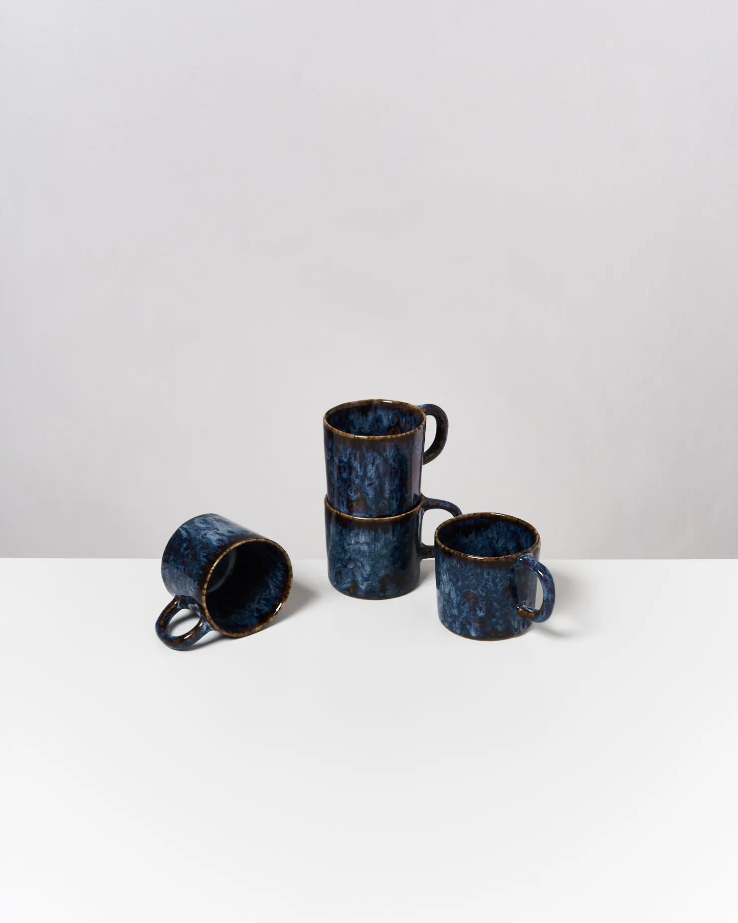 Motel a Miio Tassen-Sets^Cordoama - Set Of 4 Mugs Small Darkblue dark blue