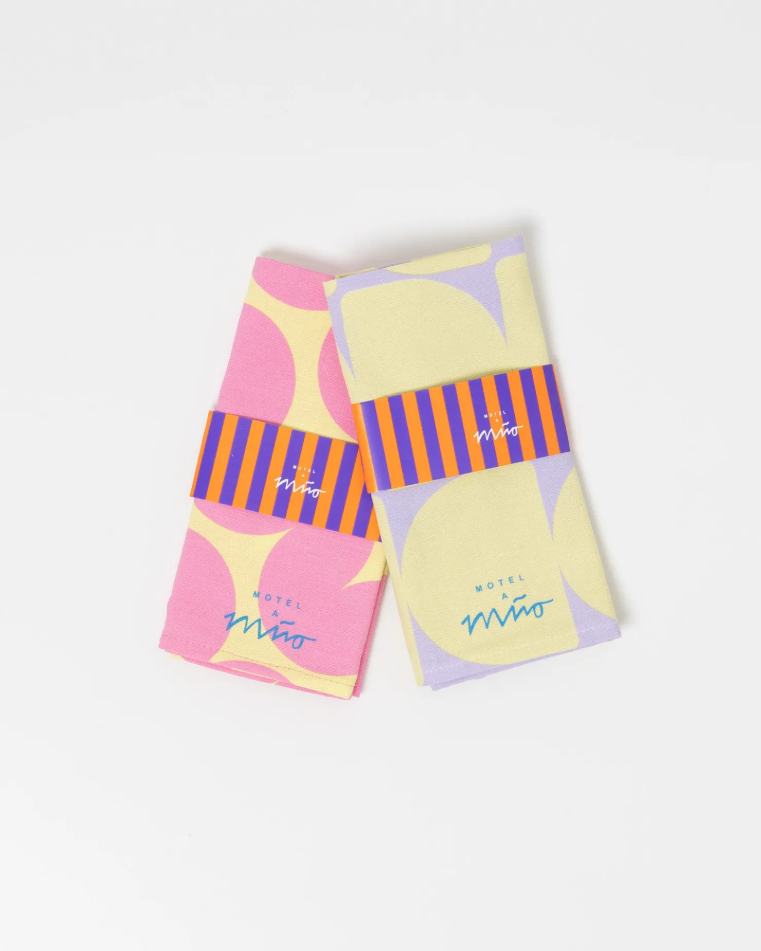 Motel a Miio Geschirrtücher^Dishtowel Pink Yellow rosa gelb