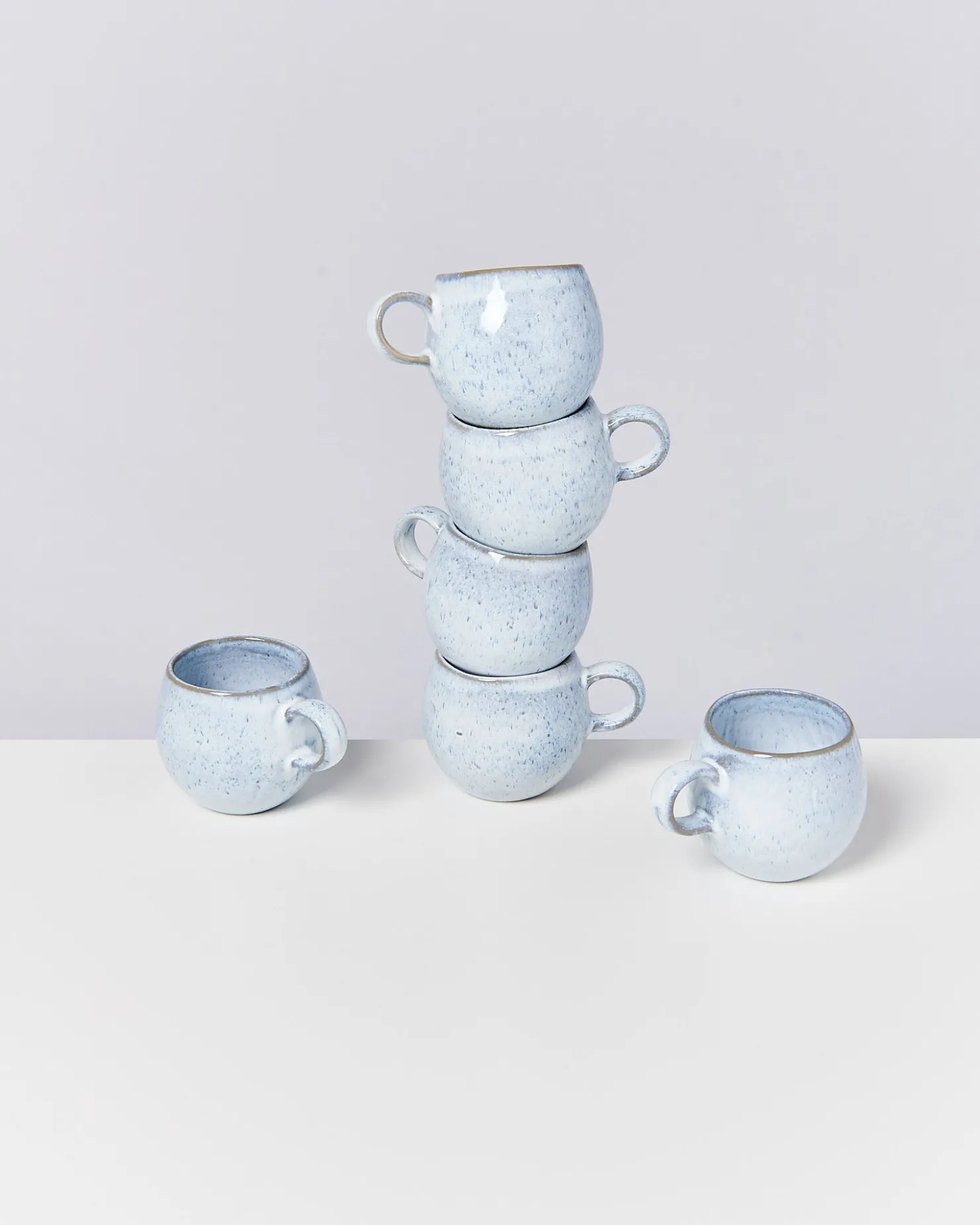 Motel a Miio Tassen-Sets^Frio - Set Of 6 Mugs Small blau weiß