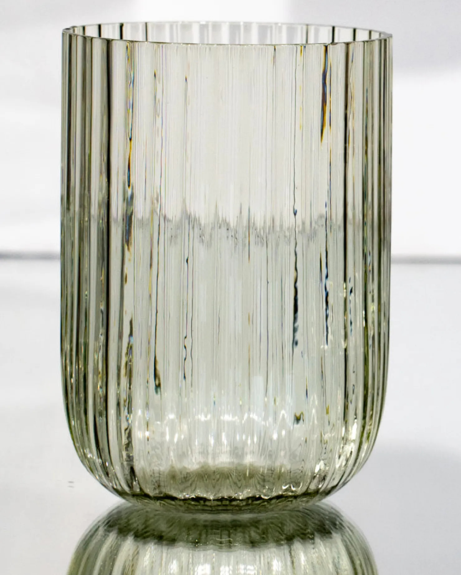 Motel a Miio Große Gläser^Joia - Glas Riffled Emerald smaragd