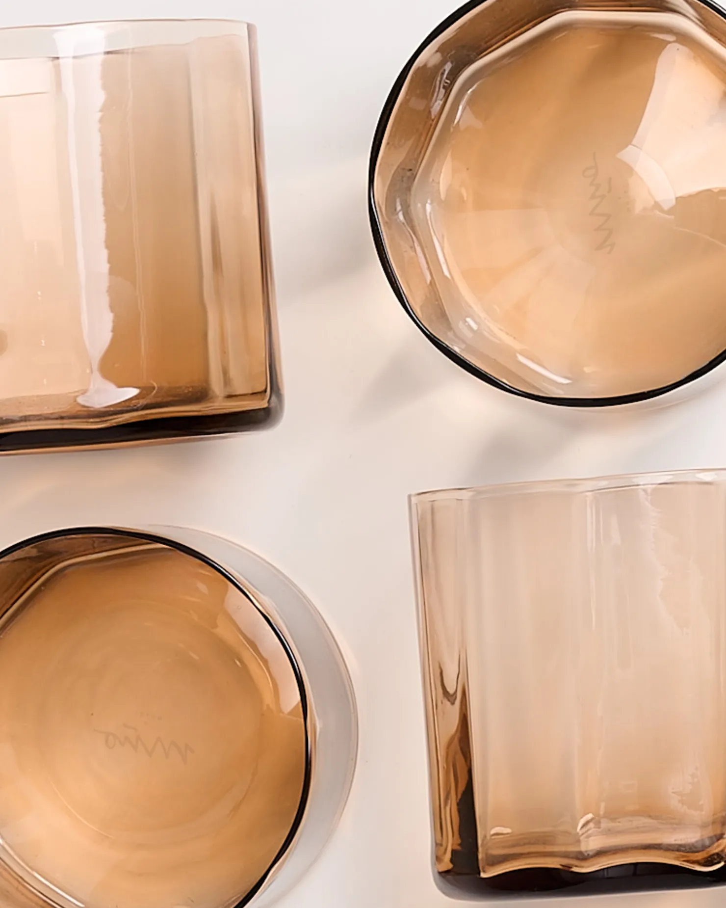 joia__set_of__glasses_flower_bronze_2.webp Motel a Miio Kleine Gläser | Gläser Sets %^Joia - Set Of 4 Glasses Flower bronze