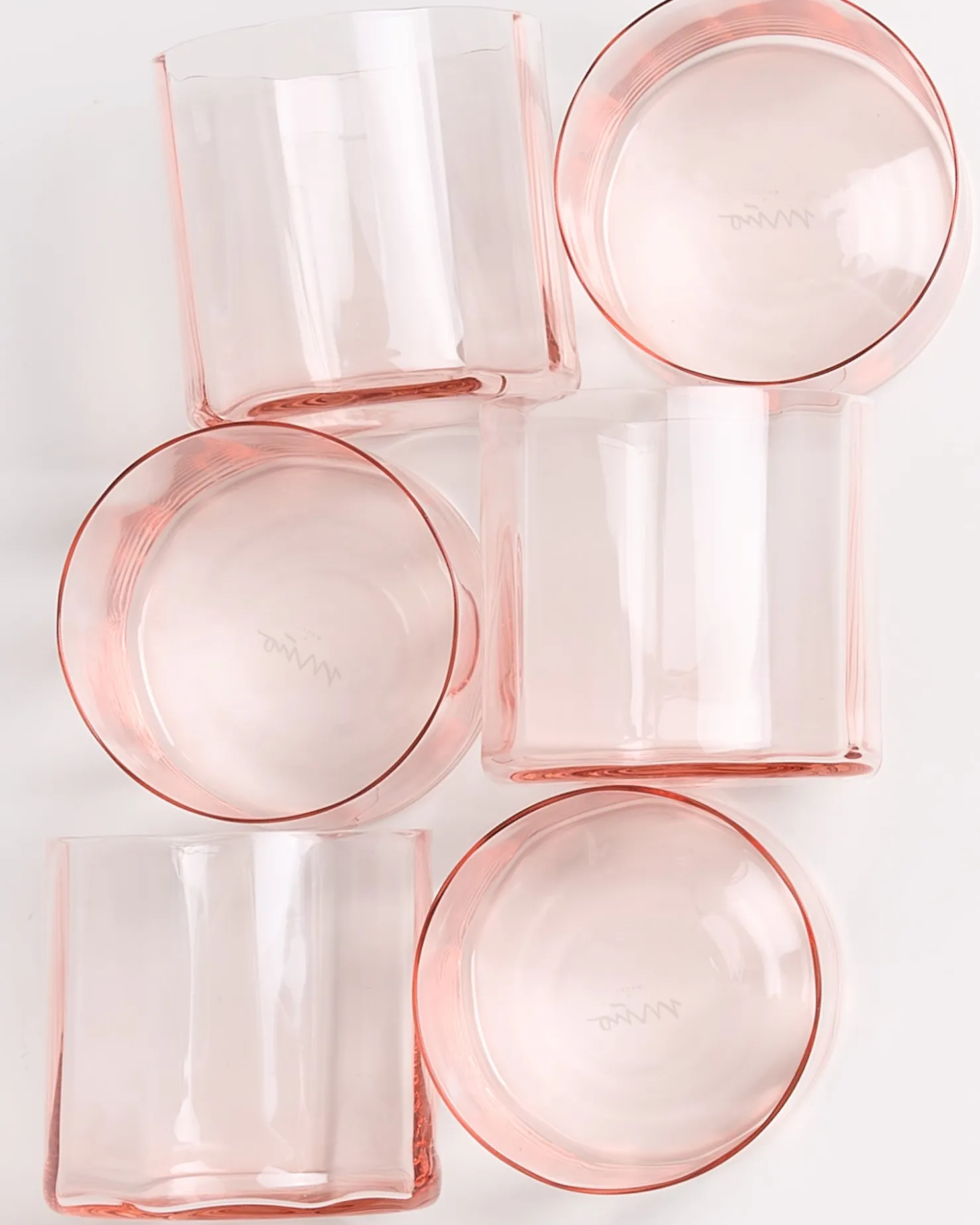 Motel a Miio Kleine Gläser | Gläser Sets %^Joia - Set Of 6 Glasses Flower pink opal