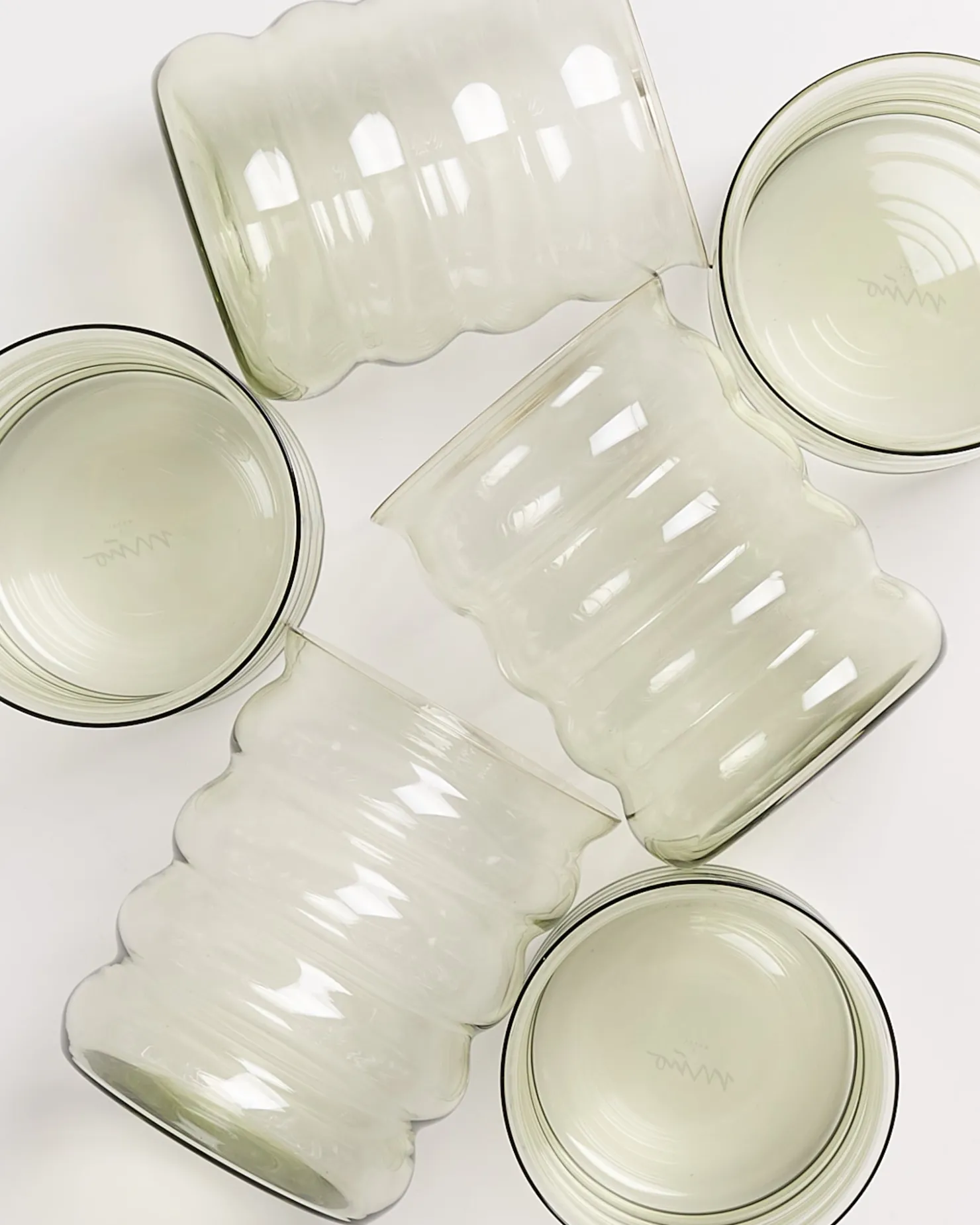 Motel a Miio Große Gläser | Gläser Sets %^Joia - Set Of 6 Glasses Large Bubble Emerald smaragd