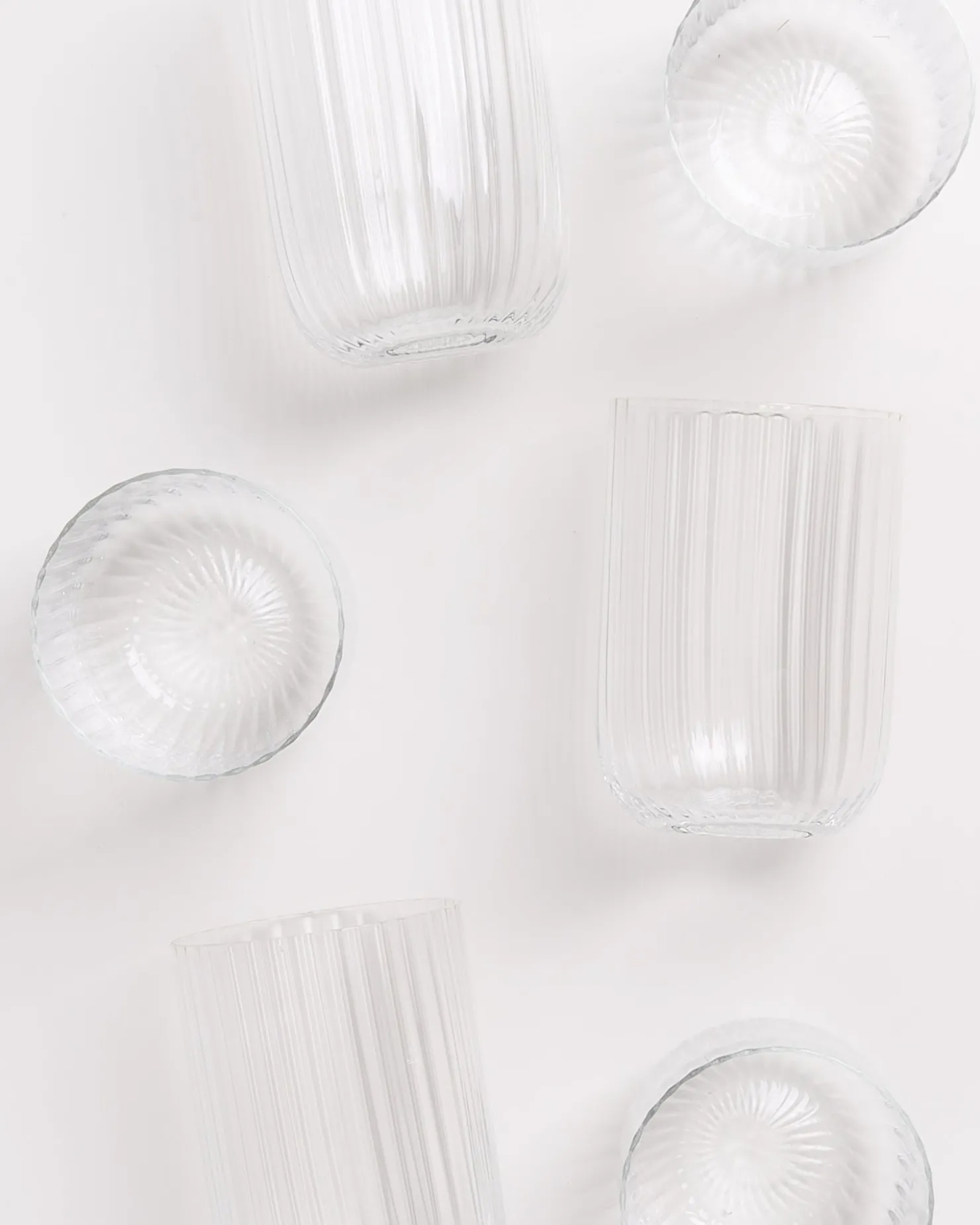 Motel a Miio Große Gläser | Gläser Sets %^Joia - Set Of 6 Glasses Riffled Classic transparent
