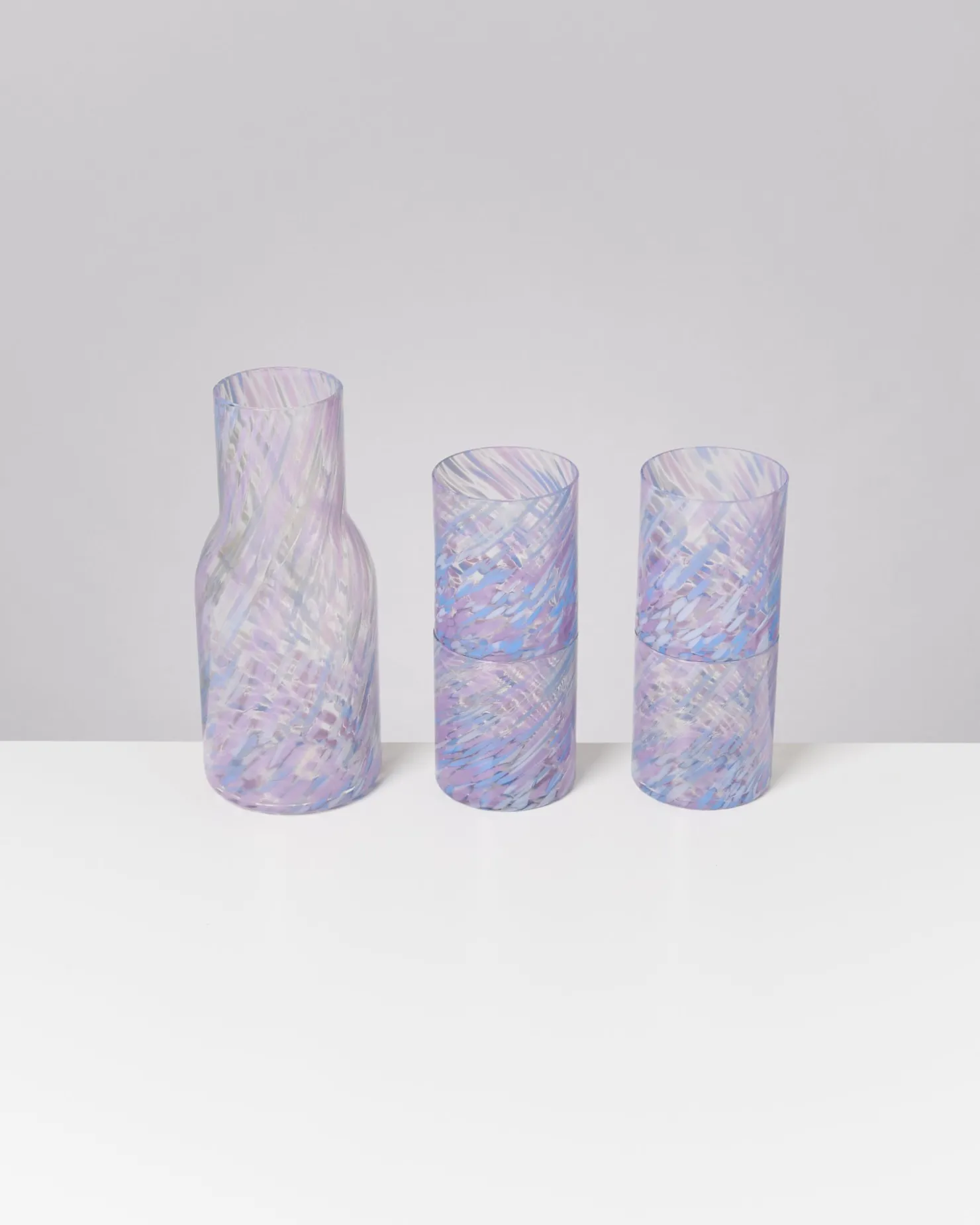 Motel a Miio Glaskaraffen^Joia Drops - Set Of 5 Pieces Big Blue Lilac blau lila
