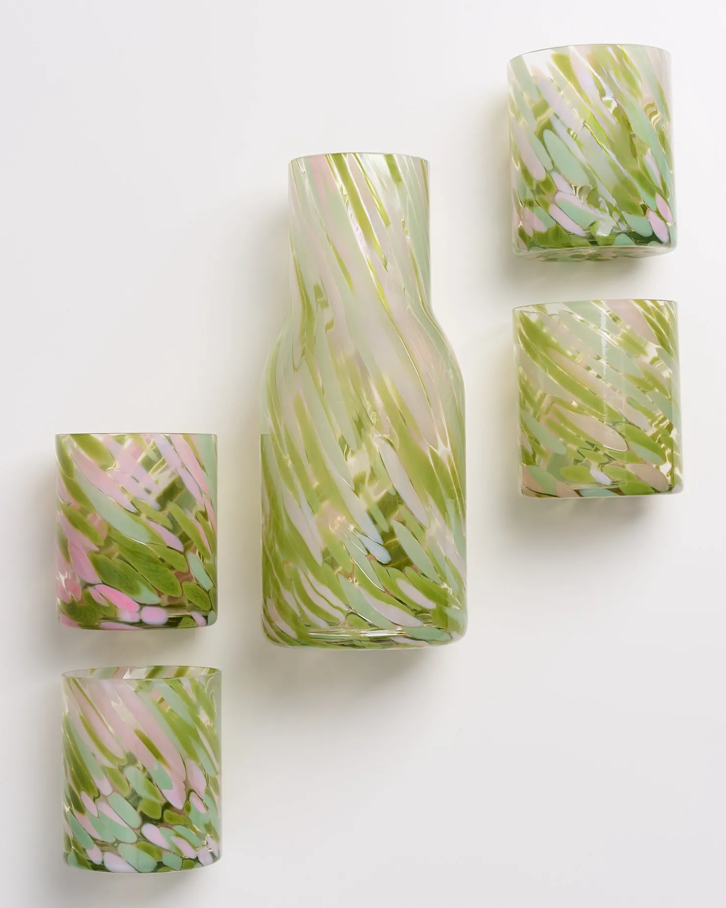 joia_drops__set_of__pieces_big_green_pink_2.webp Motel a Miio Glaskaraffen^Joia Drops - Set Of 5 Pieces Big Green Pink grün rosa