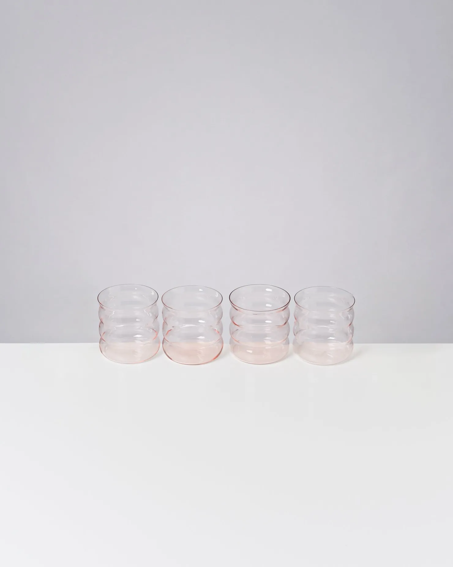 Motel a Miio Kleine Gläser | Gläser Sets %^Joia 4er Set Glas Bubble pink opal