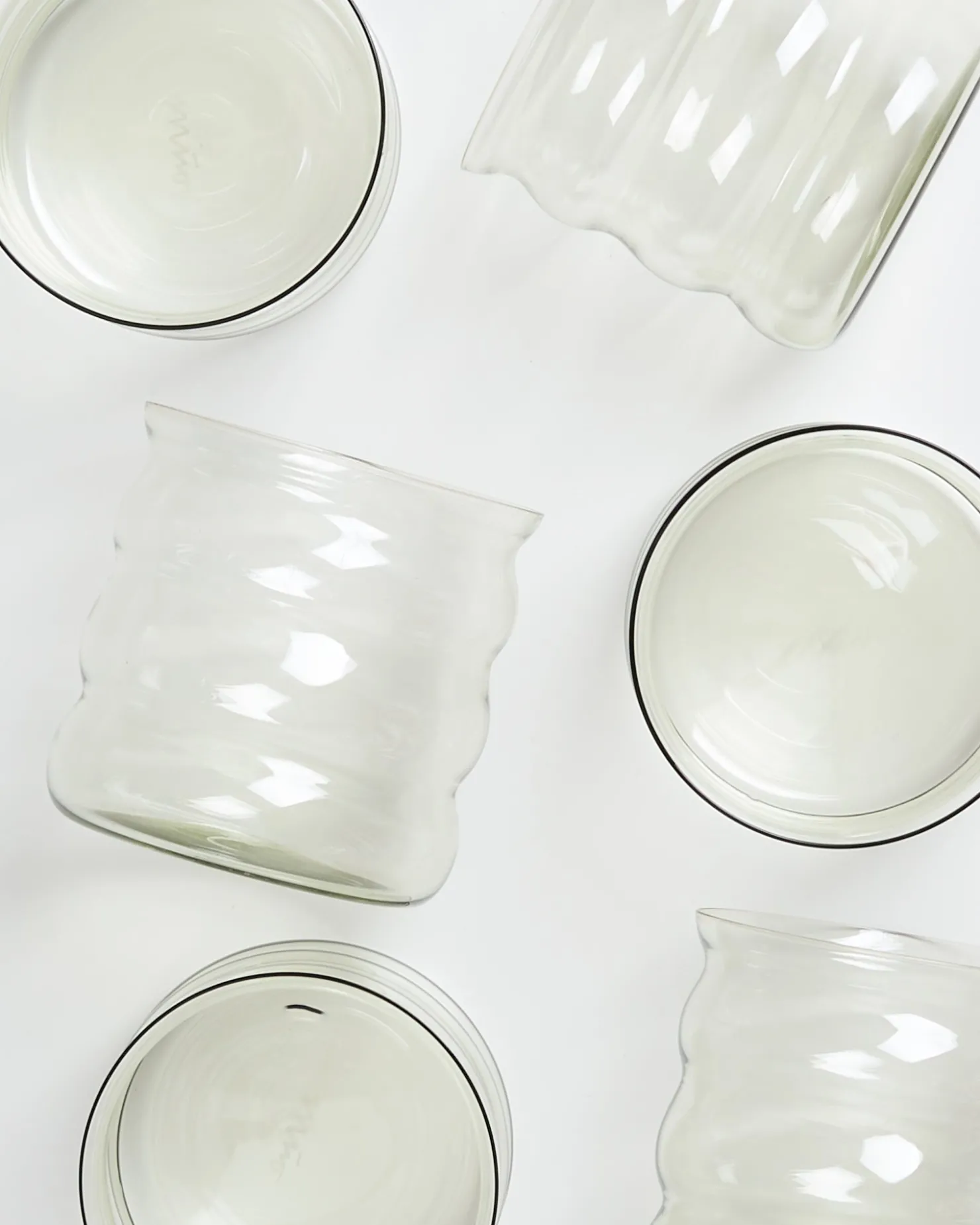 joia_er_set_glas_bubble_smaragd_4.webp Motel a Miio Kleine Gläser | Gläser Sets %^Joia 6er Set Glas Bubble smaragd