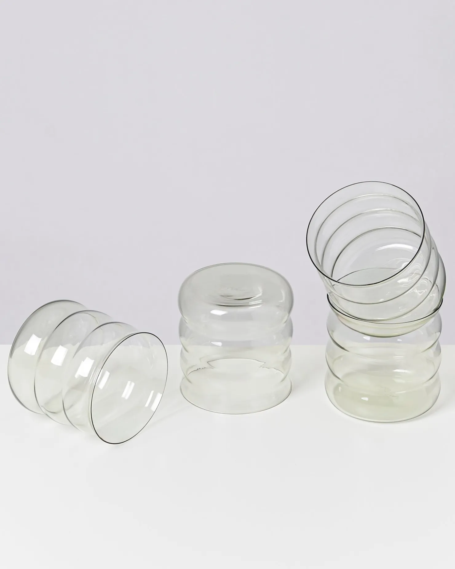 joia_er_set_glas_bubble_smaragd_5-1.webp Motel a Miio Kleine Gläser | Gläser Sets %^Joia 4er Set Glas Bubble smaragd