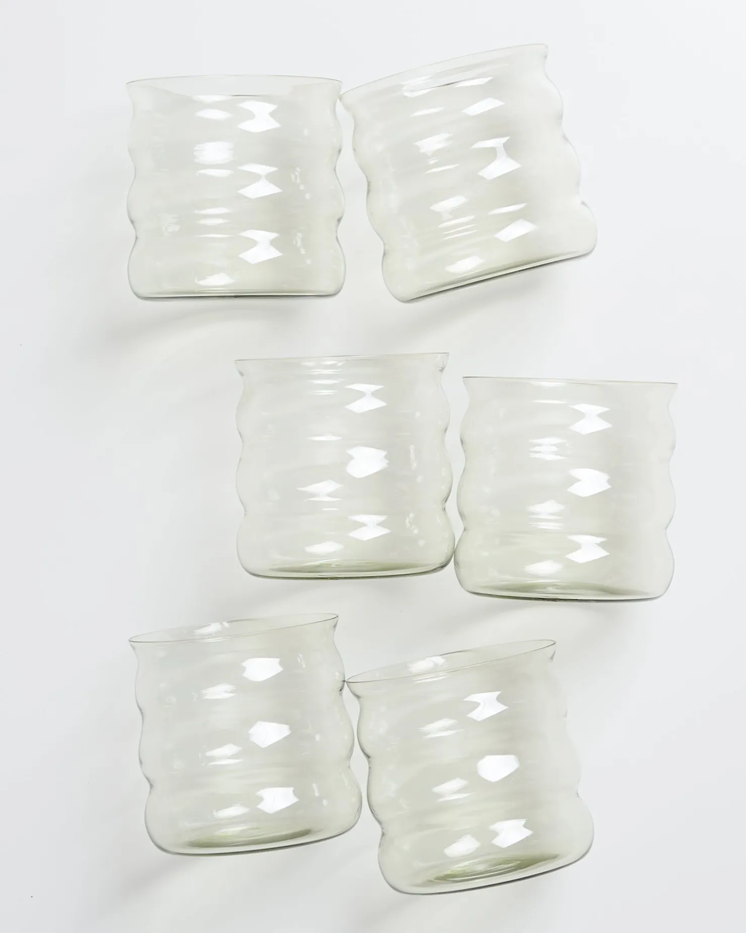 joia_er_set_glas_bubble_smaragd_7.webp Motel a Miio Kleine Gläser | Gläser Sets %^Joia 6er Set Glas Bubble smaragd
