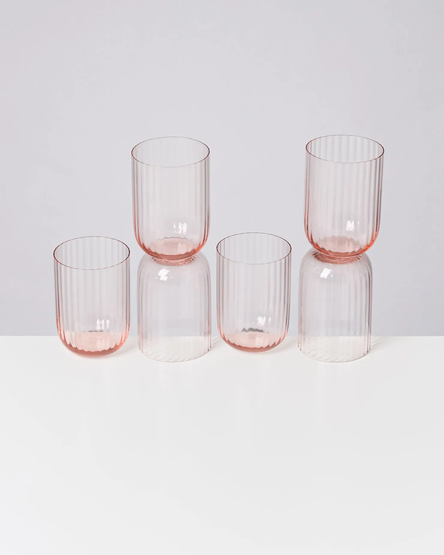 joia_er_set_glas_riffled_pink_opal_3-1.webp Motel a Miio Große Gläser | Gläser Sets %^Joia 6er Set Glas Riffled pink opal