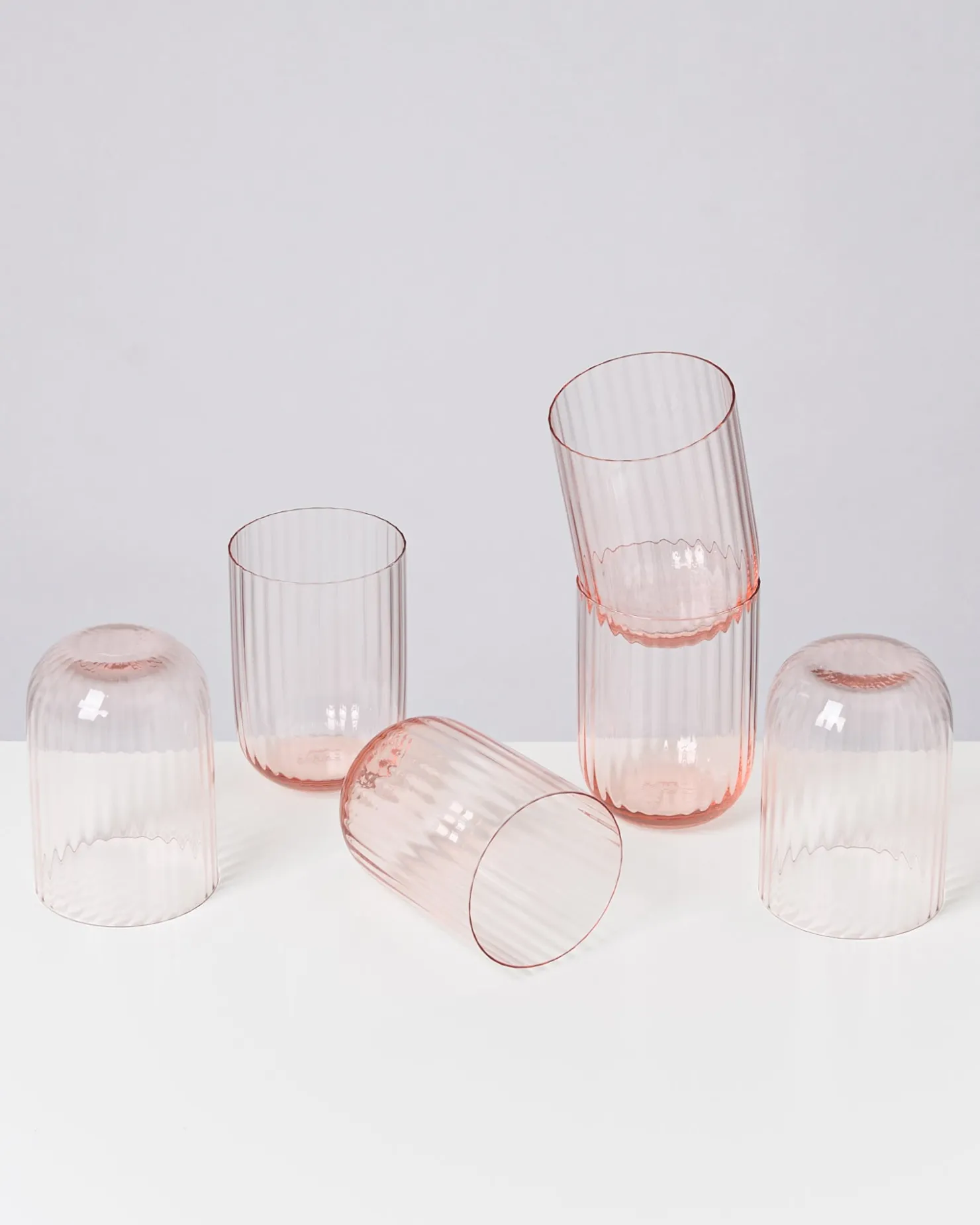 joia_er_set_glas_riffled_pink_opal_6-1.webp Motel a Miio Große Gläser | Gläser Sets %^Joia 6er Set Glas Riffled pink opal