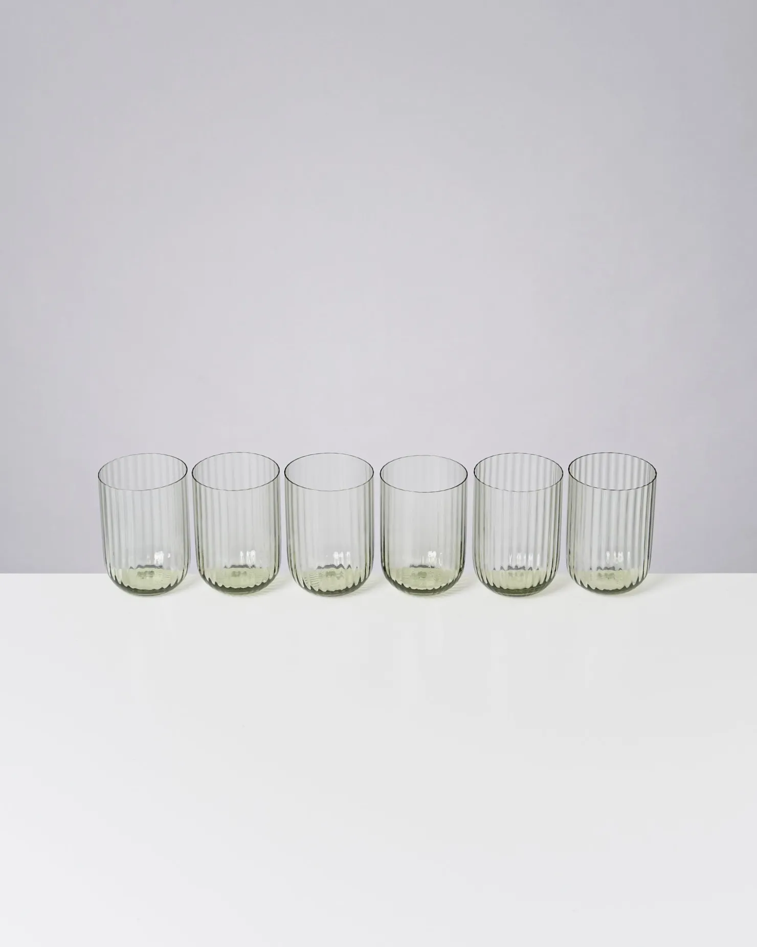 joia_er_set_glas_riffled_smaragd_5-1.webp Motel a Miio Große Gläser | Gläser Sets %^Joia 6er Set Glas Riffled smaragd