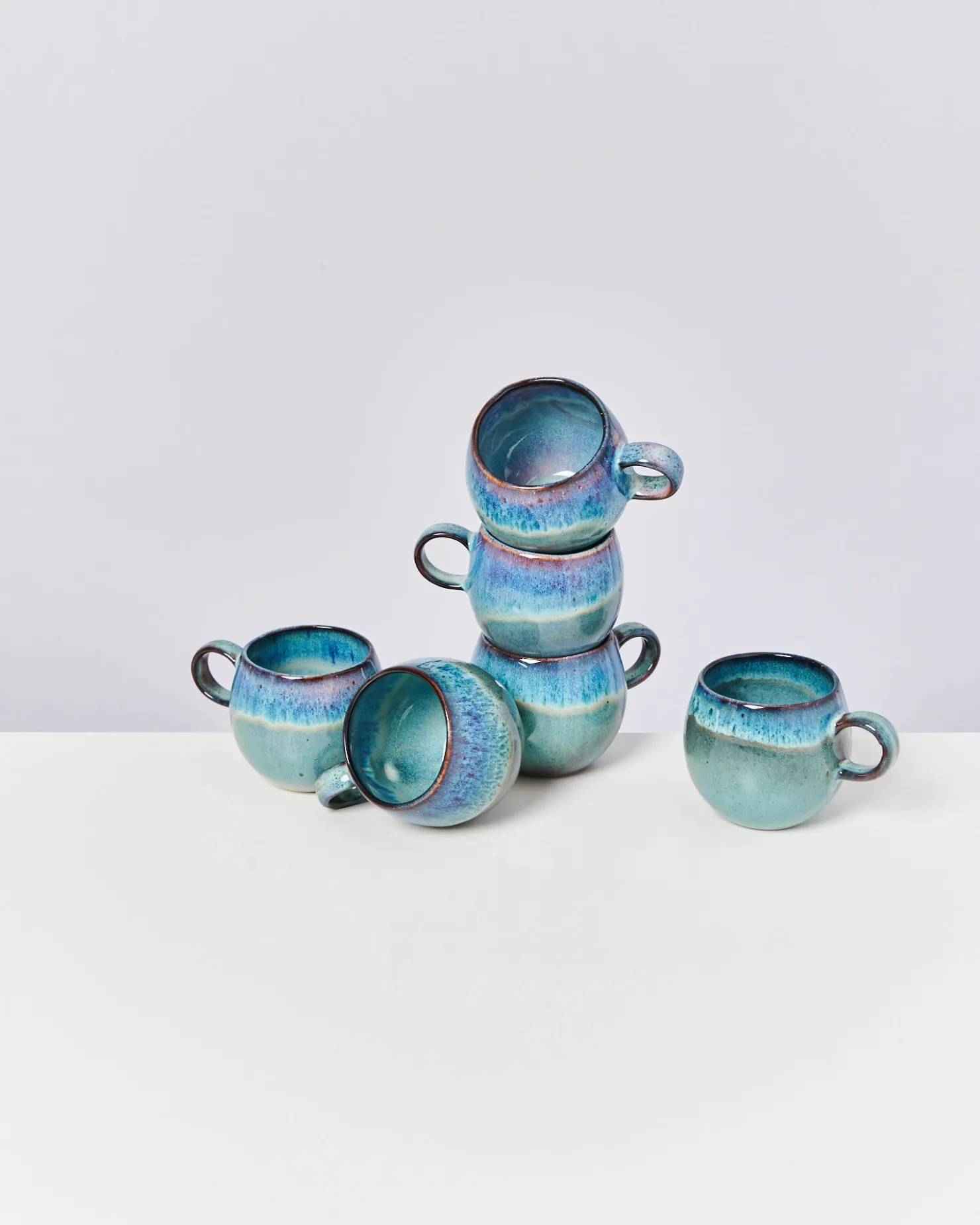 Motel a Miio Tassen-Sets^Madeira - Set Of 6 Mugs Small grünblau