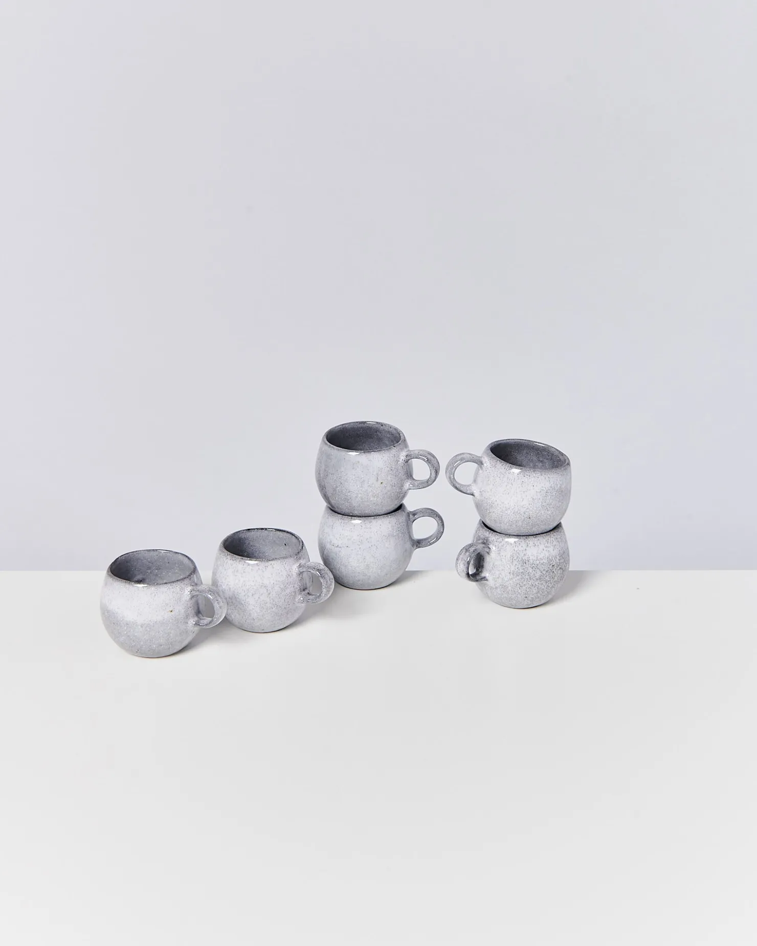 Motel a Miio Tassen-Sets^Mae - Set Of 6 Espressomugs Grey Gray