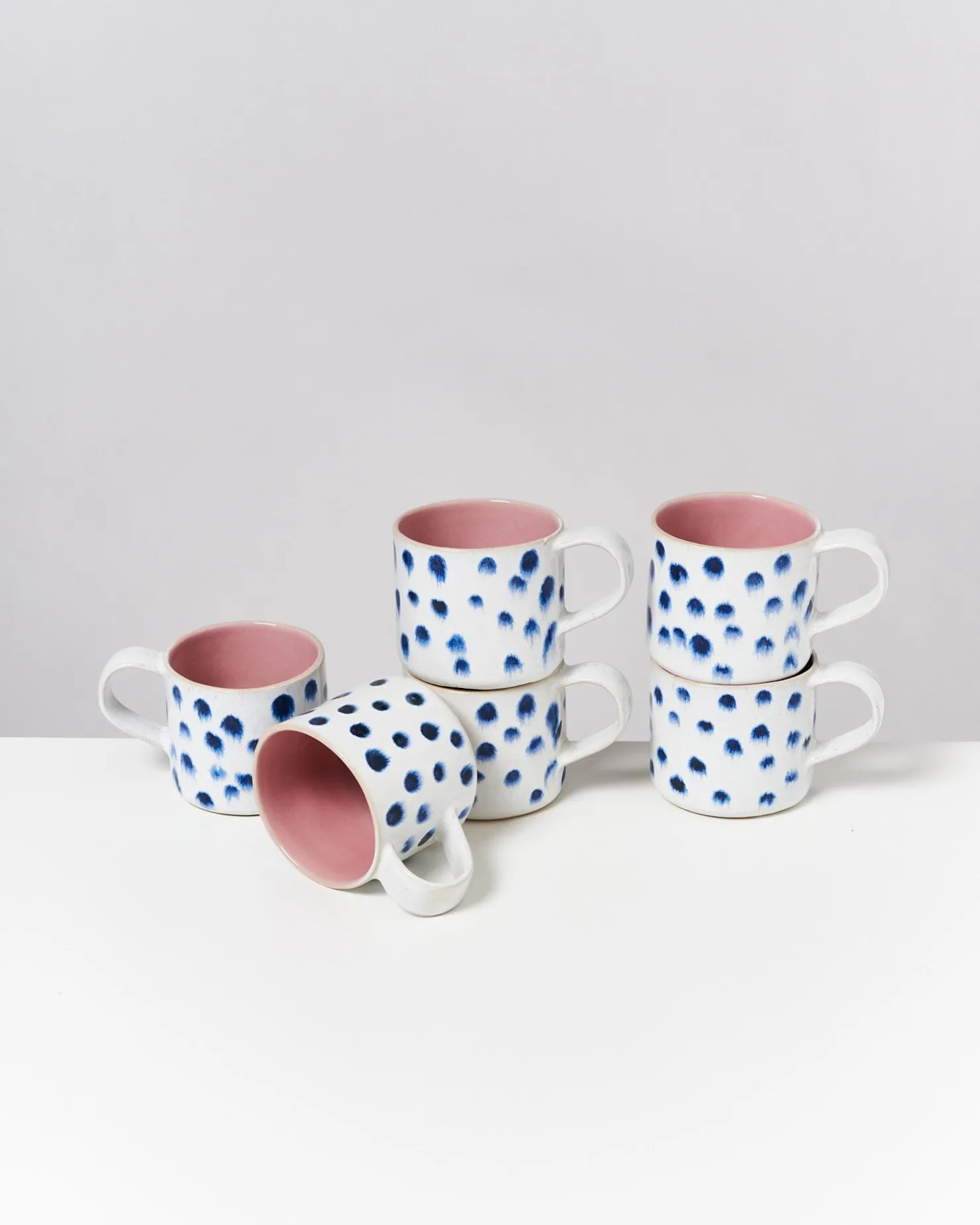 ndoa__set_of__mugs_pink_with_dots_2.webp Motel a Miio Tassen-Sets^Nódoa - Set Of 6 Mugs Pink With Dots rosa mit Punkten