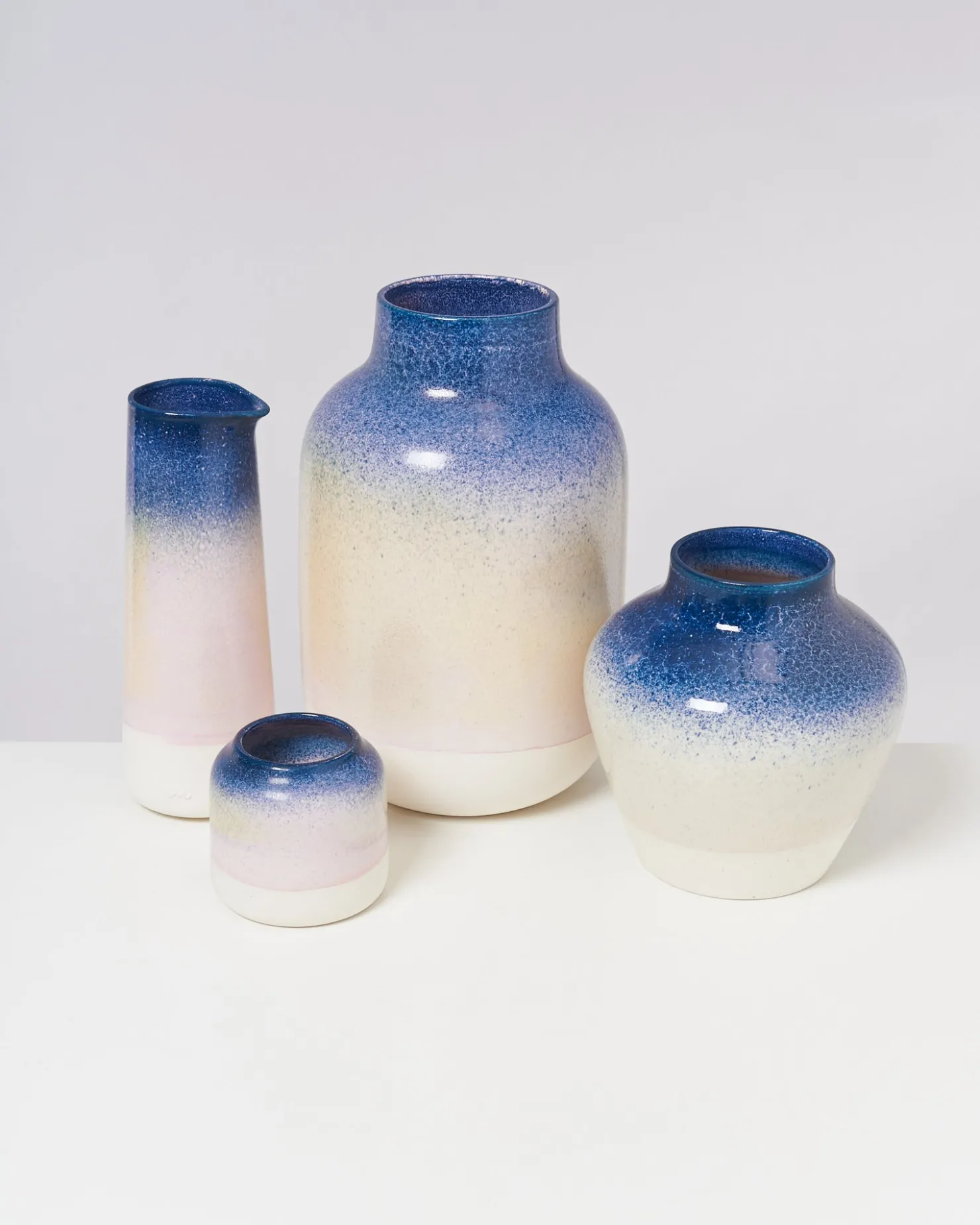 Motel a Miio Große Vasen^Nuno Vase L - Blue Rose Speckled blue pink speckled