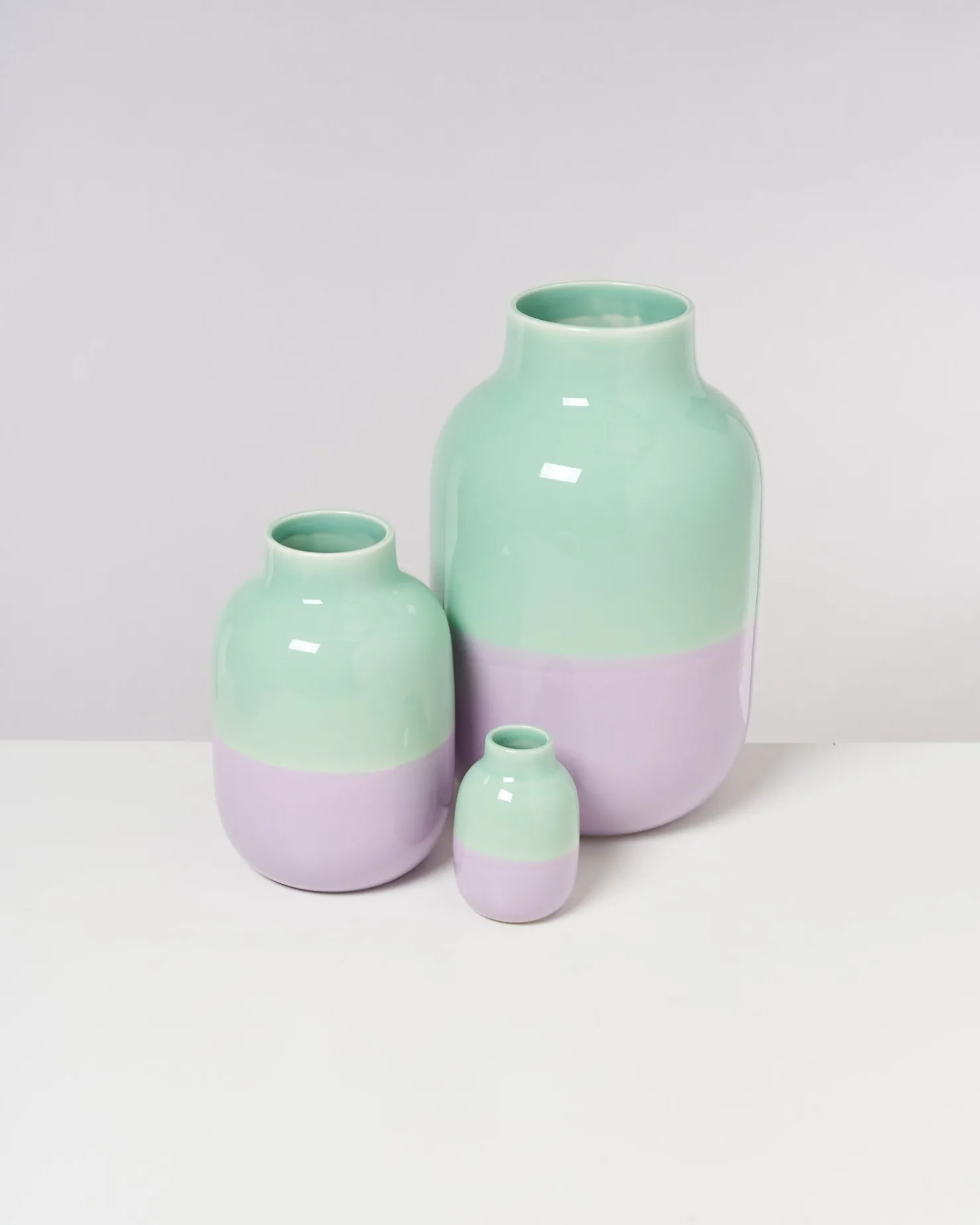 Motel a Miio Mittlere Vasen^Nuno Vase M - Lilac Mint pastellmint lila