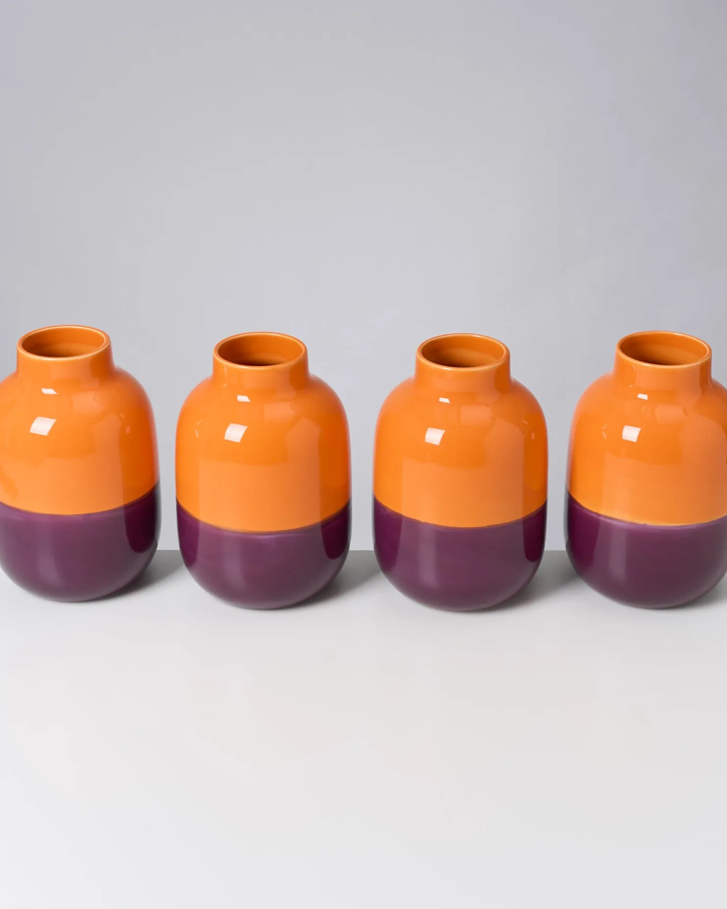 nuno_vase_m_orange_darklilac_2.webp Motel a Miio Mittlere Vasen^Nuno Vase M Orange Darklilac orange dunkellila