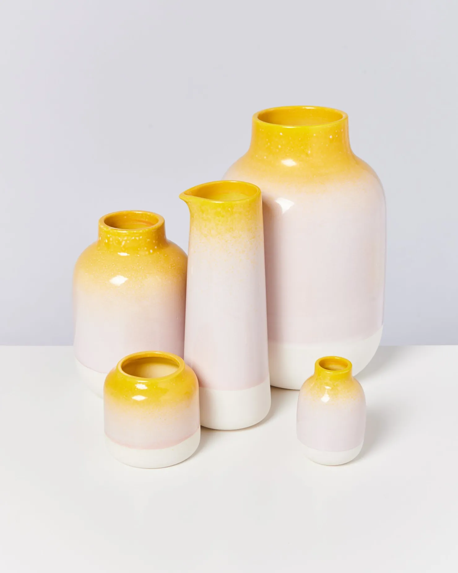 Motel a Miio Kleine Vasen^Nuno Vase S - Yellow Rose gelb rosa gesprenkelt