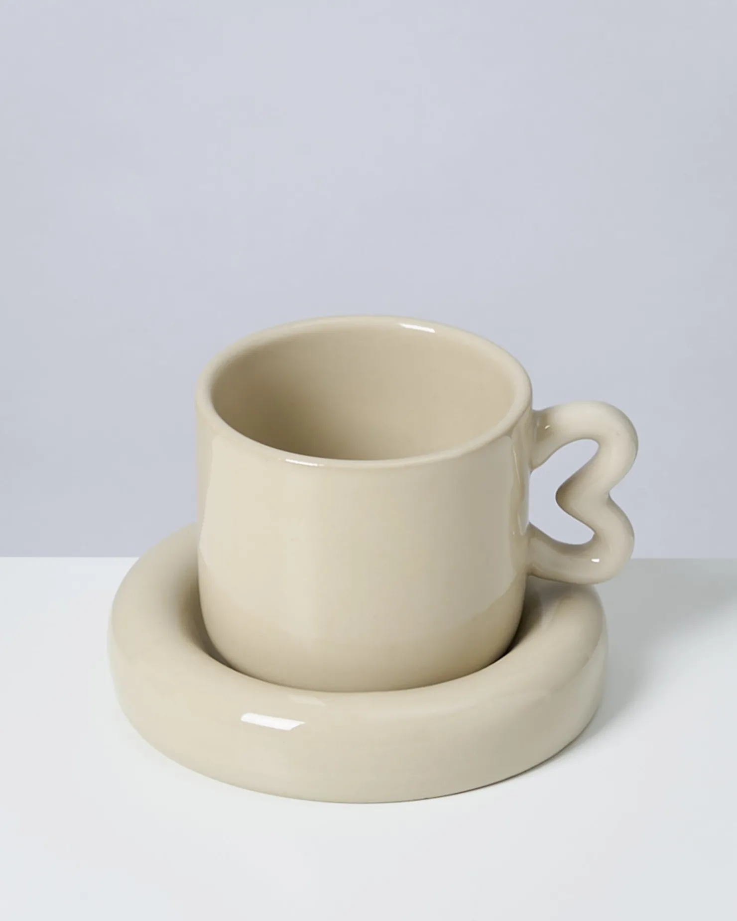 Motel a Miio Untertassen^Seia Cup & Saucer With Heart sand